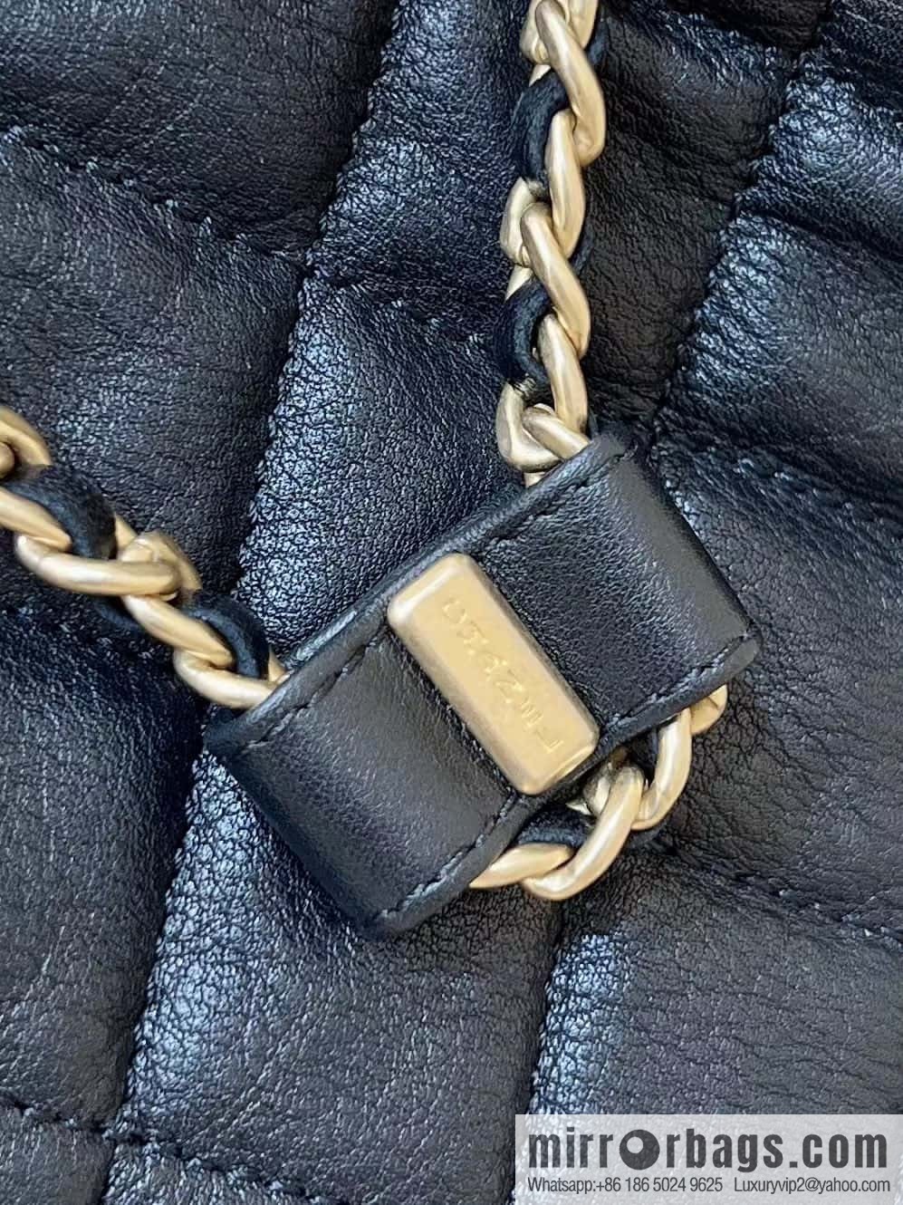 CHANEL small shoulder backpack AS3947 black