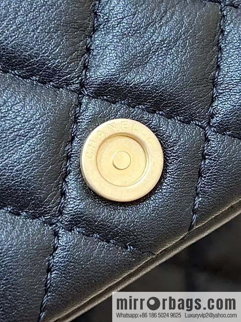 CHANEL small shoulder backpack AS3947 black
