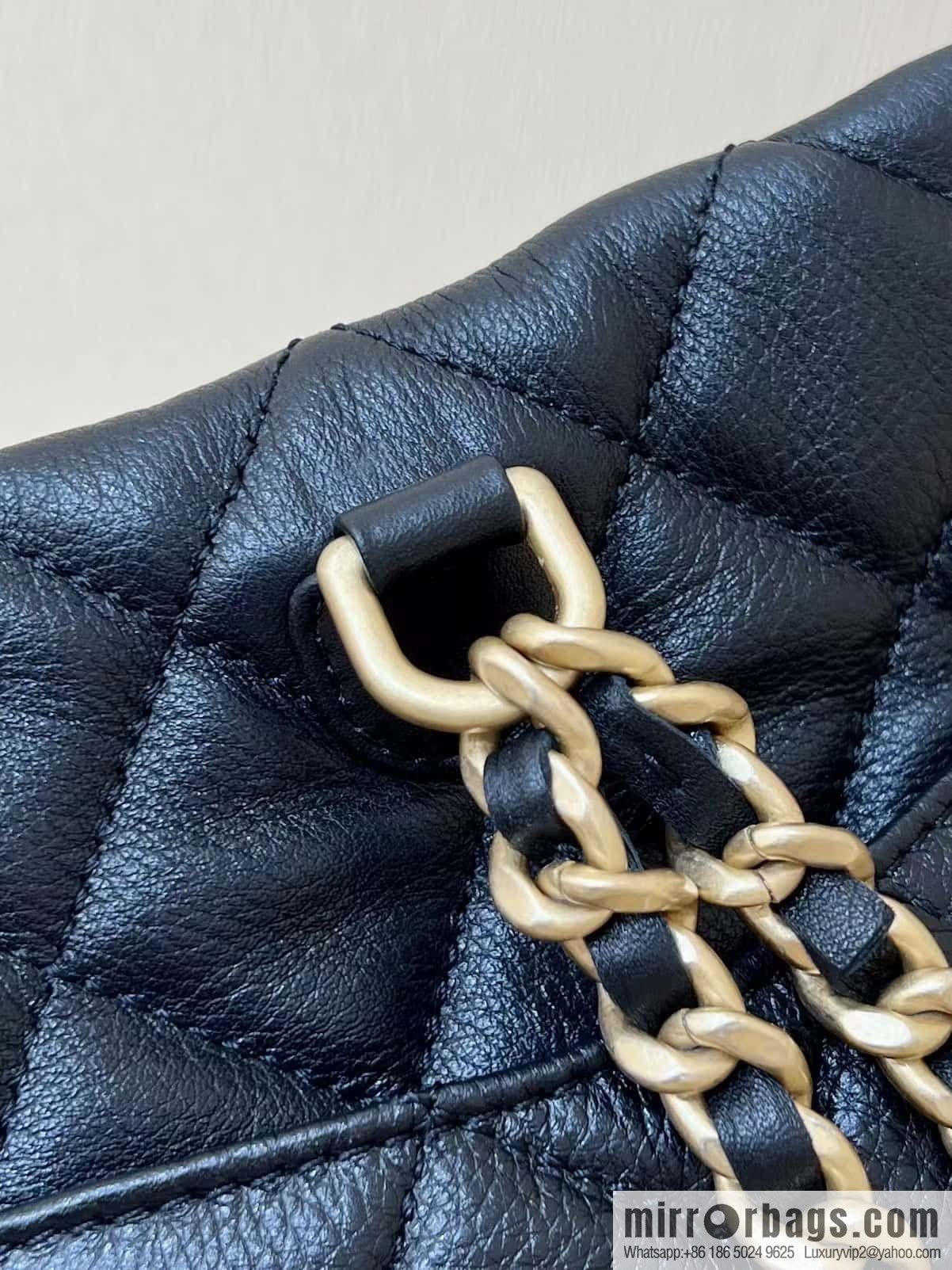 CHANEL small shoulder backpack AS3947 black