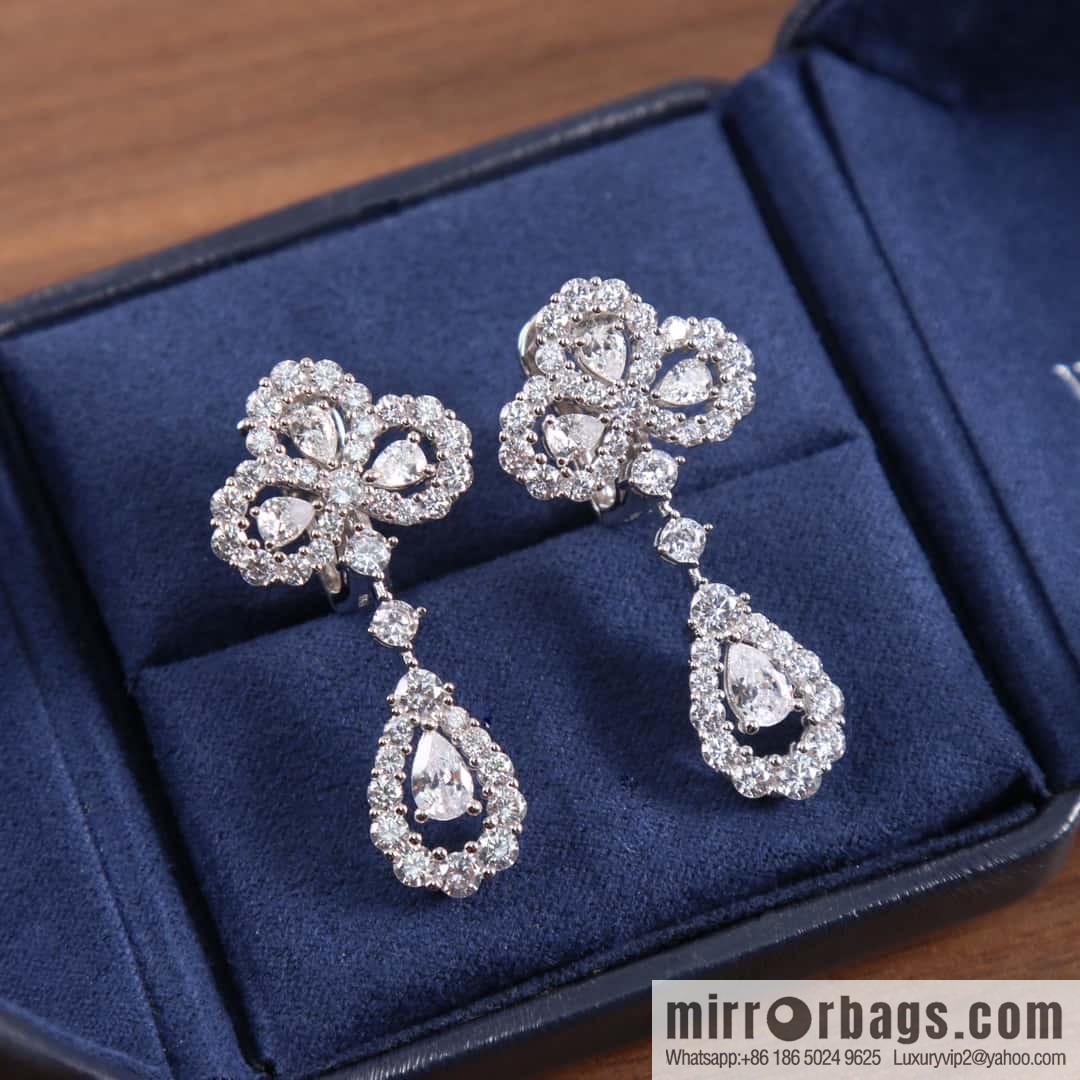 HARRY WINSTON HW Full Diamond Chandelier Stud Earrings