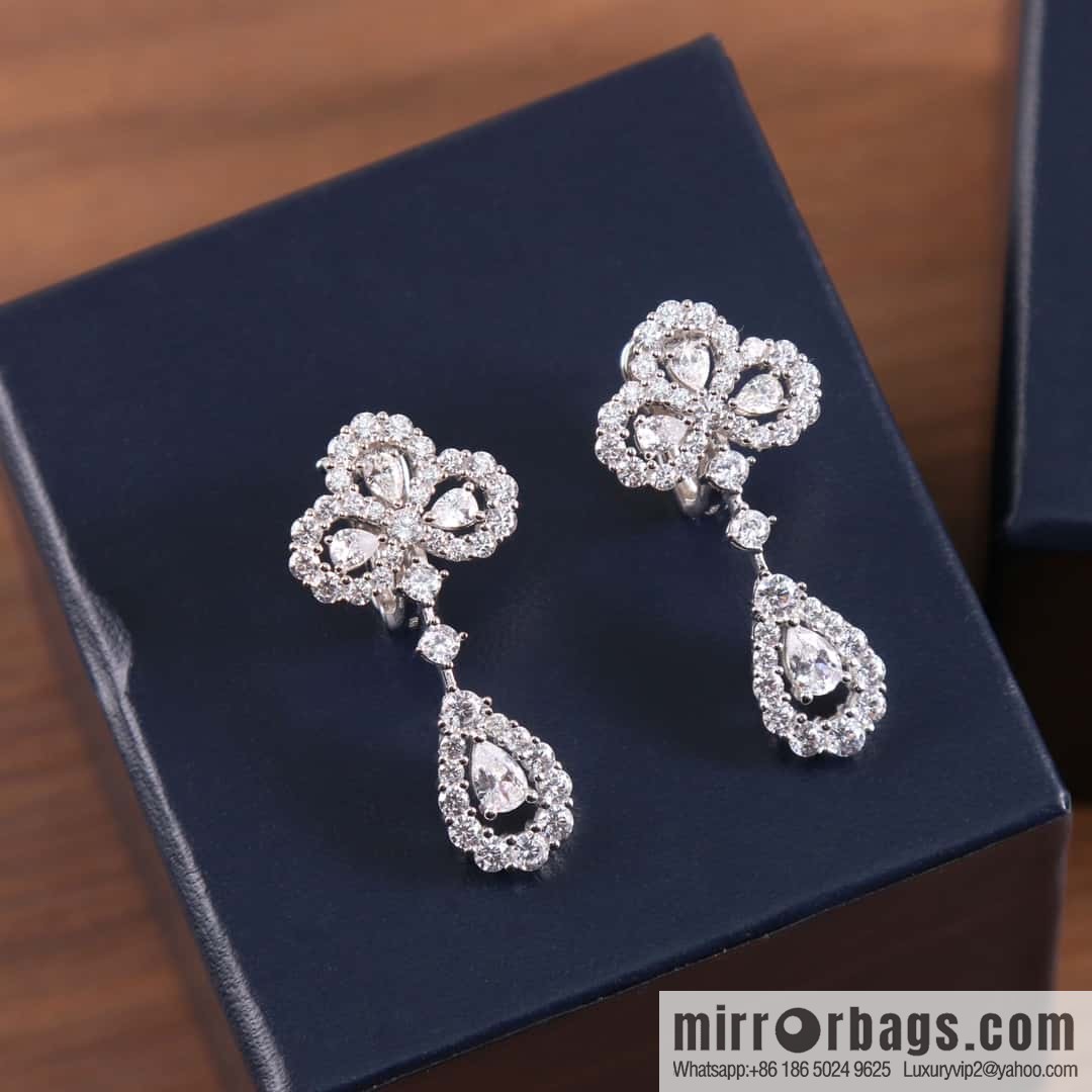 HARRY WINSTON HW Full Diamond Chandelier Stud Earrings