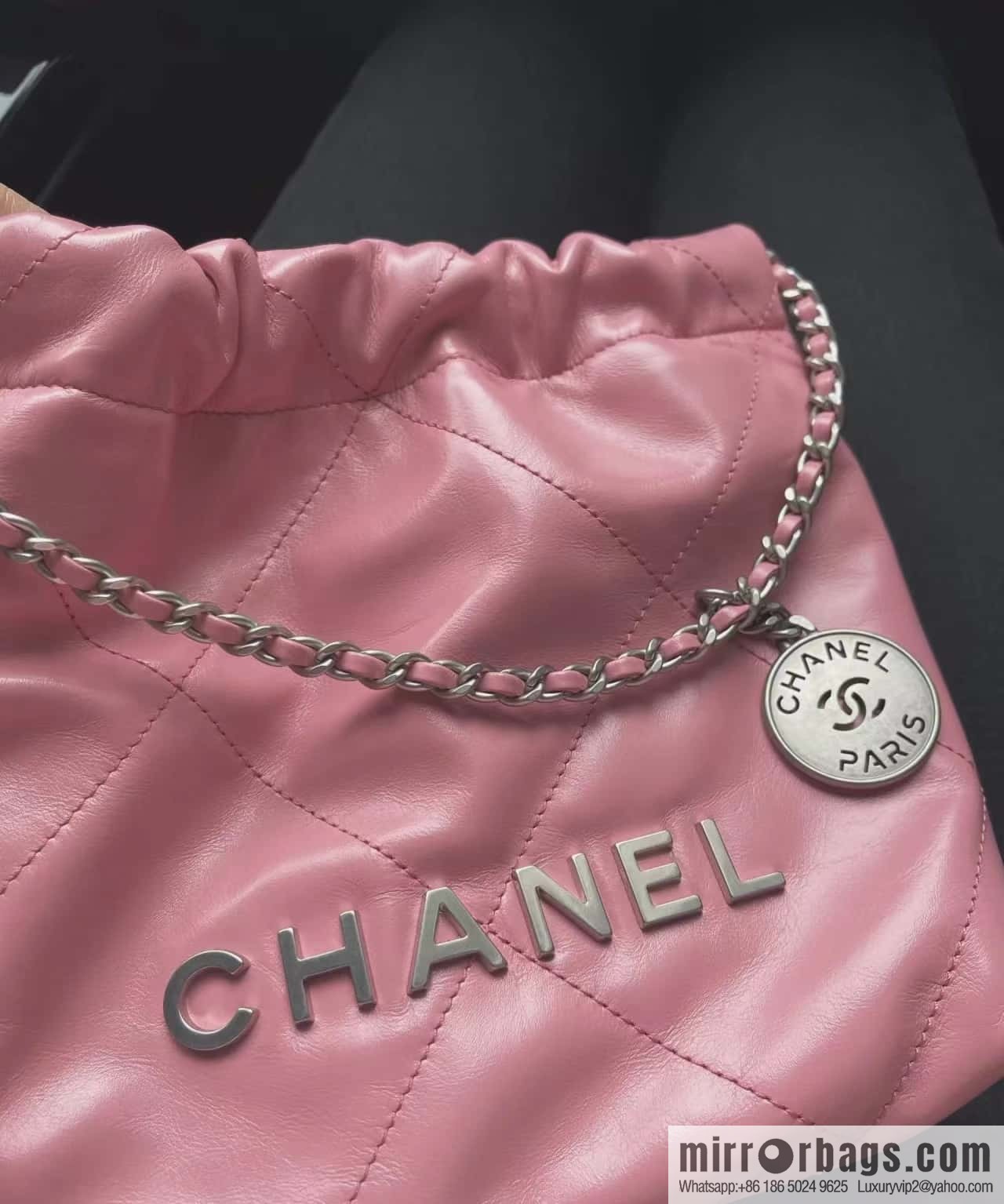 CHANEL 23S spring and summer series mini 22 bags AS3980 pink