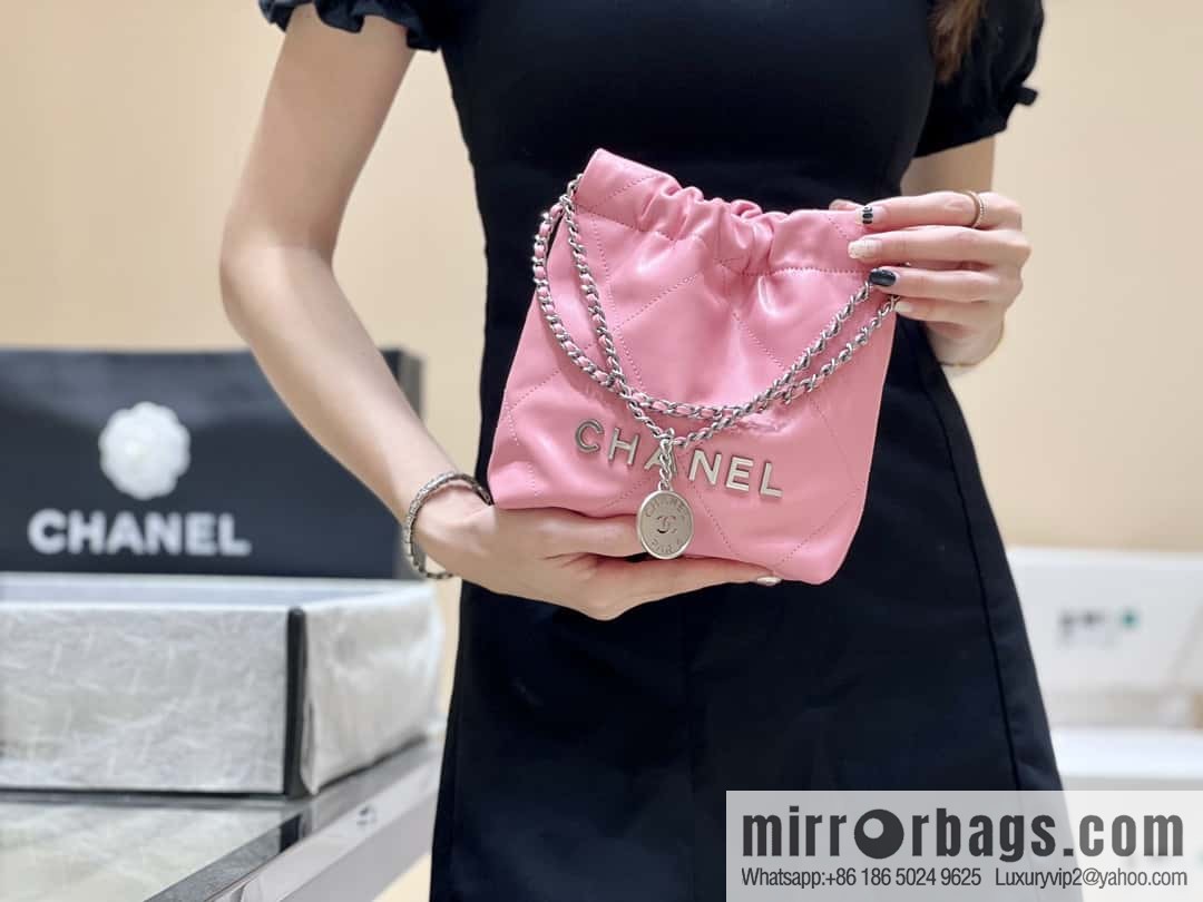 CHANEL 23S spring and summer series mini 22 bags AS3980 pink