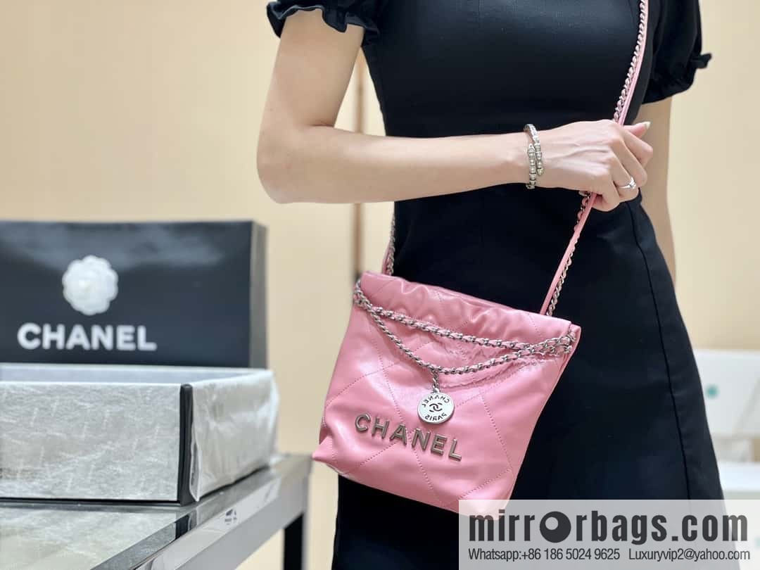 CHANEL 23S spring and summer series mini 22 bags AS3980 pink
