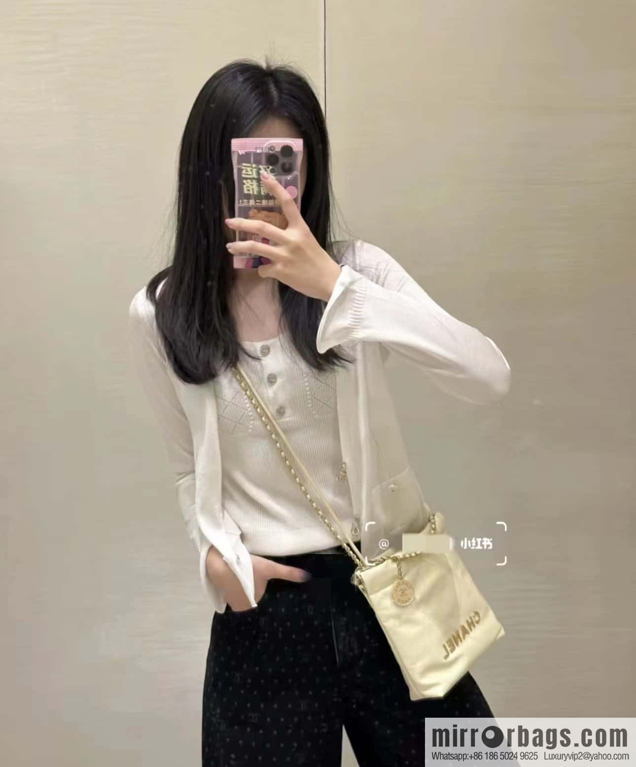 CHANEL 23S spring and summer series mini 22 bags AS3980 chick yellow