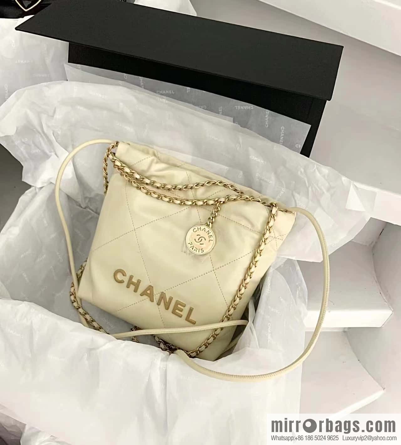 CHANEL 23S spring and summer series mini 22 bags AS3980 chick yellow
