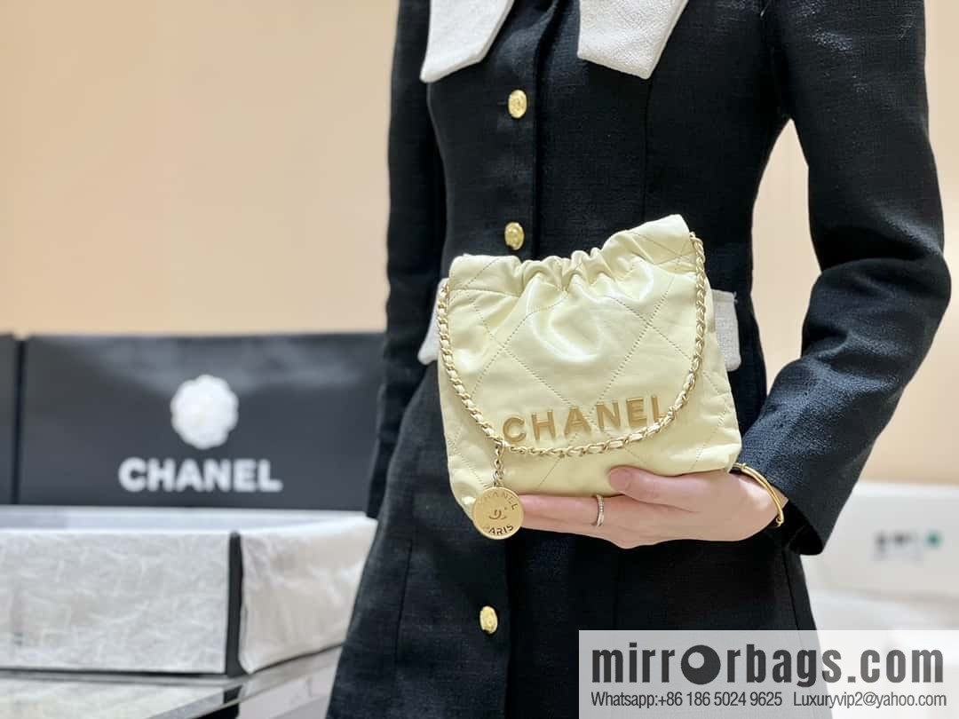 CHANEL 23S spring and summer series mini 22 bags AS3980 chick yellow