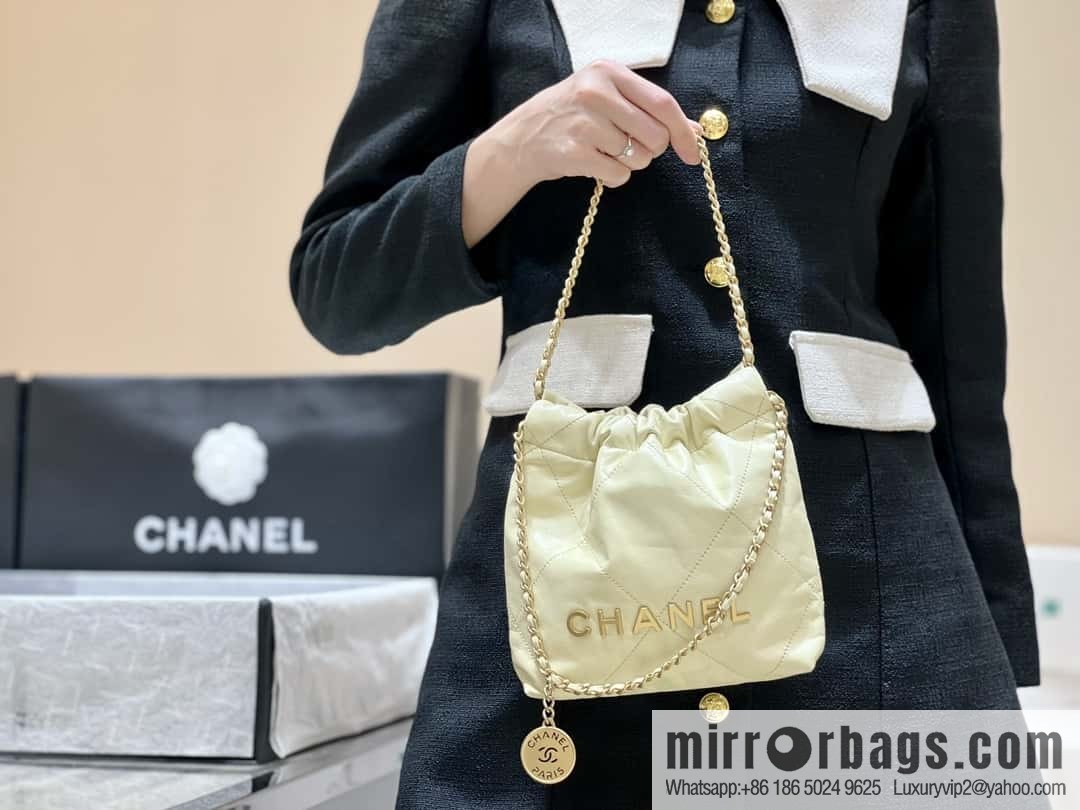 CHANEL 23S spring and summer series mini 22 bags AS3980 chick yellow