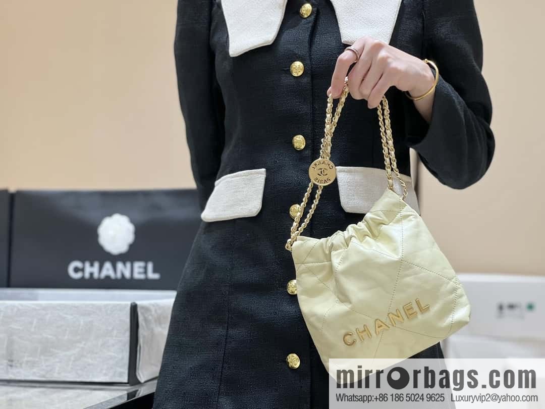 CHANEL 23S spring and summer series mini 22 bags AS3980 chick yellow