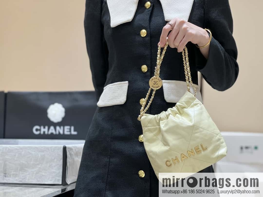 CHANEL 23S spring and summer series mini 22 bags AS3980 chick yellow