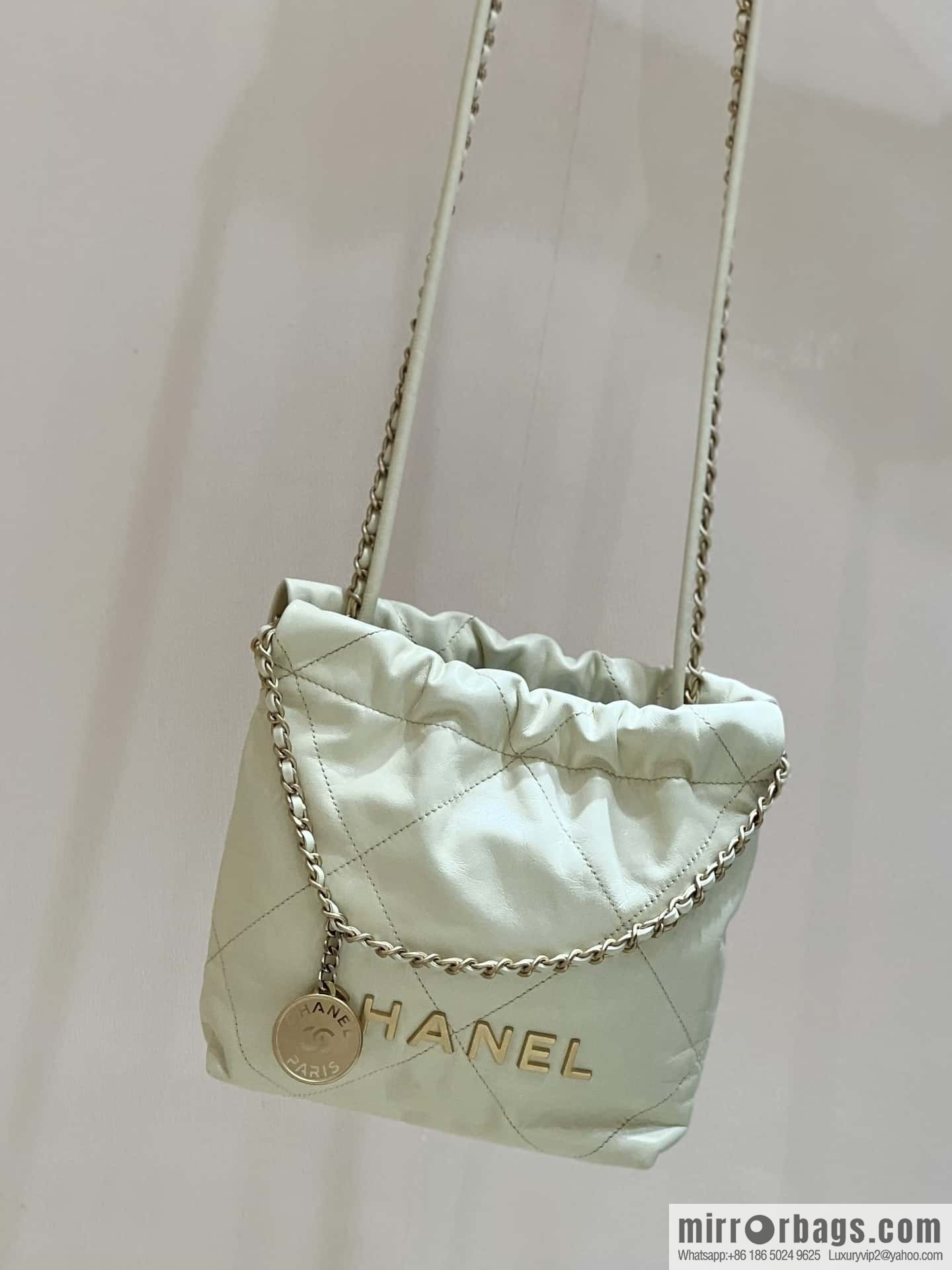 CHANEL 23S spring and summer series mini 22 bags AS3980 chick yellow