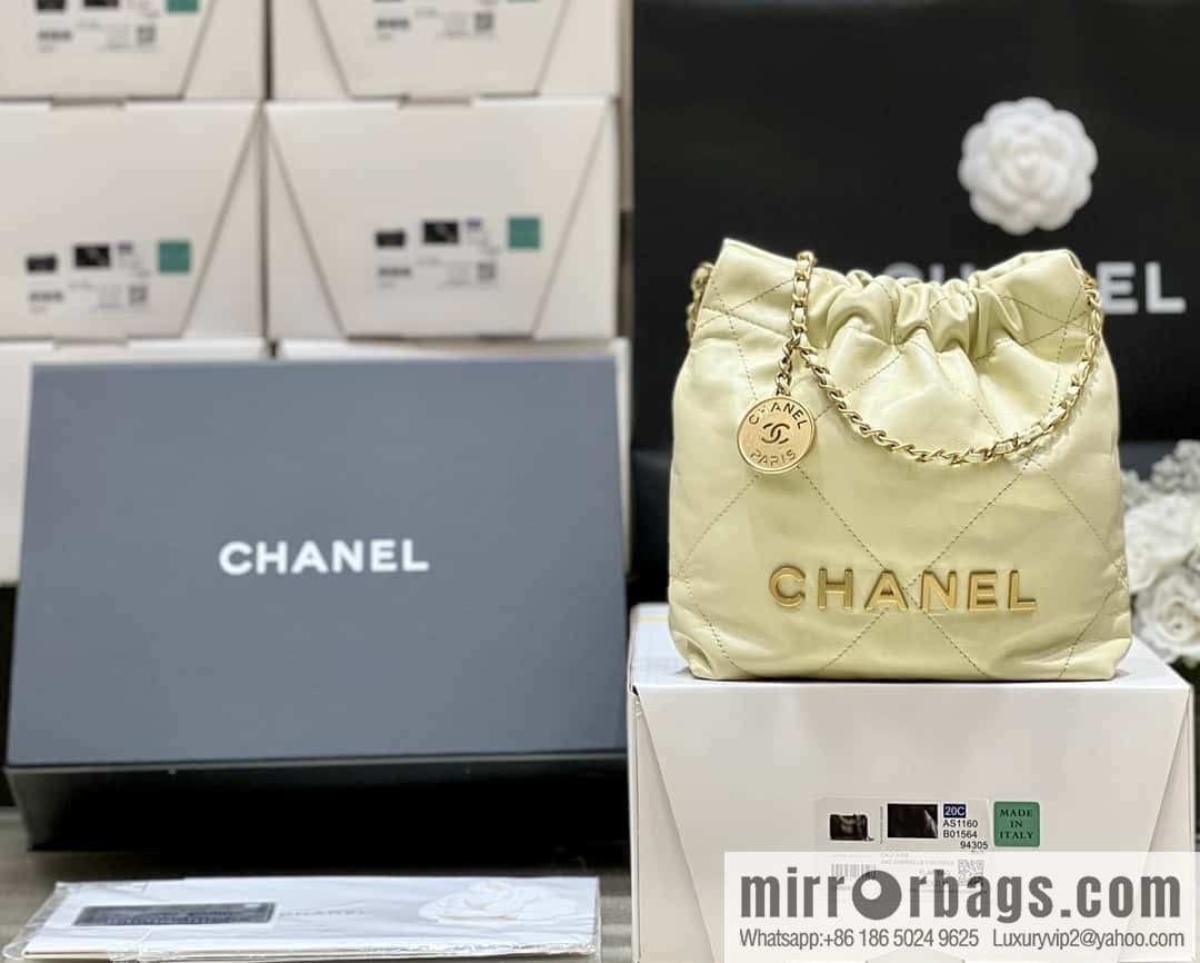 CHANEL 23S spring and summer series mini 22 bags AS3980 chick yellow