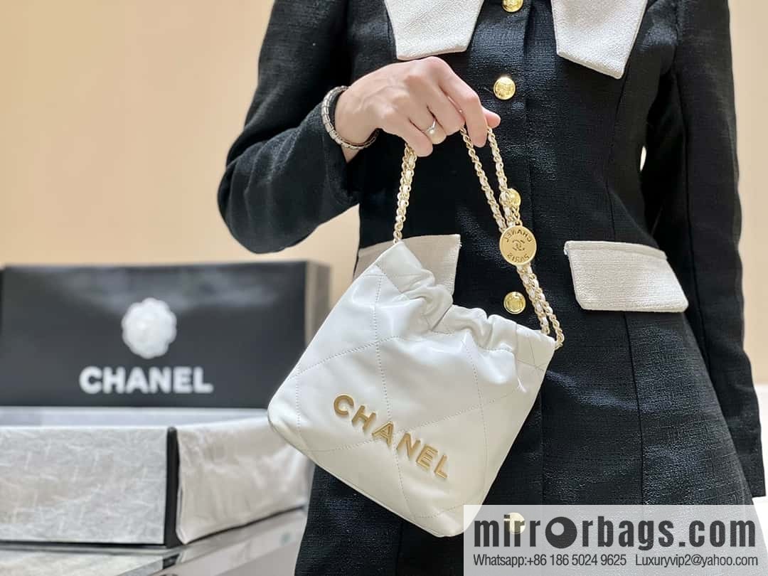 CHANEL 23S spring and summer series mini 22 bags AS3980 white
