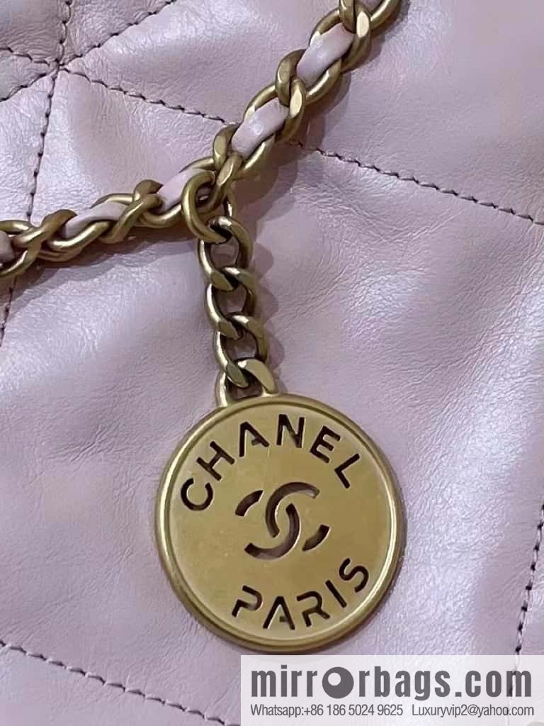 CHANEL 23S spring and summer series mini 22 bags AS3980 pink/gold buckle