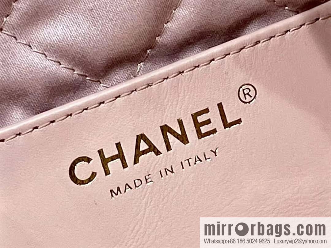CHANEL 23S spring and summer series mini 22 bags AS3980 pink/gold buckle