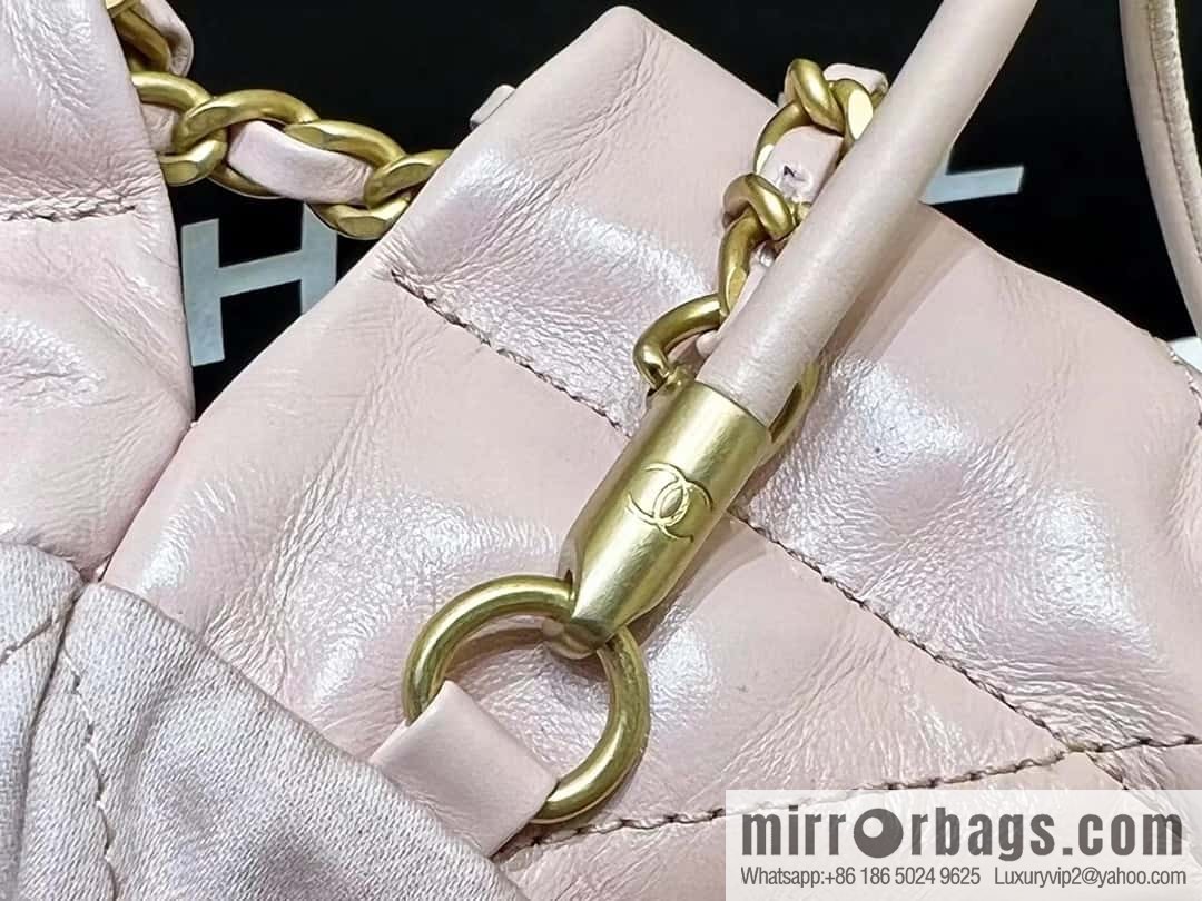CHANEL 23S spring and summer series mini 22 bags AS3980 pink/gold buckle