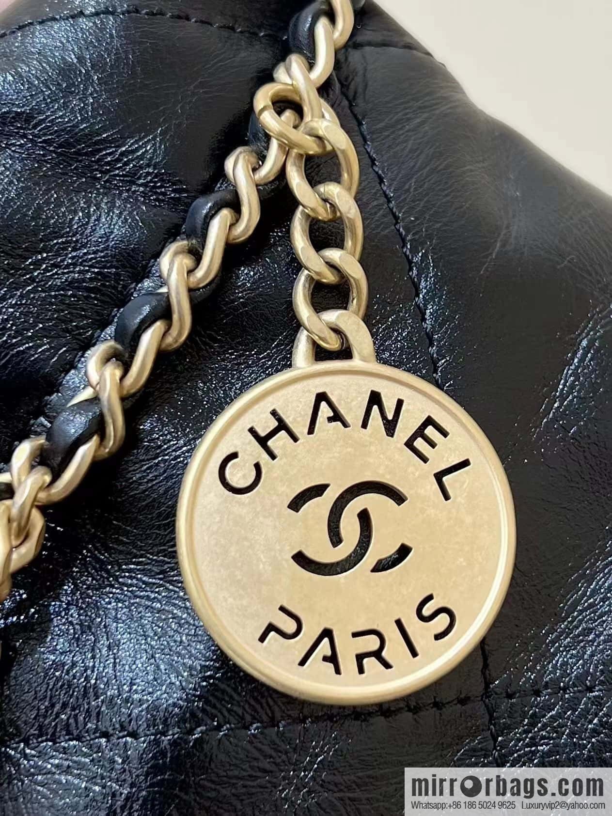 CHANEL 23S spring and summer series mini pearl 22 bags AS3980 black