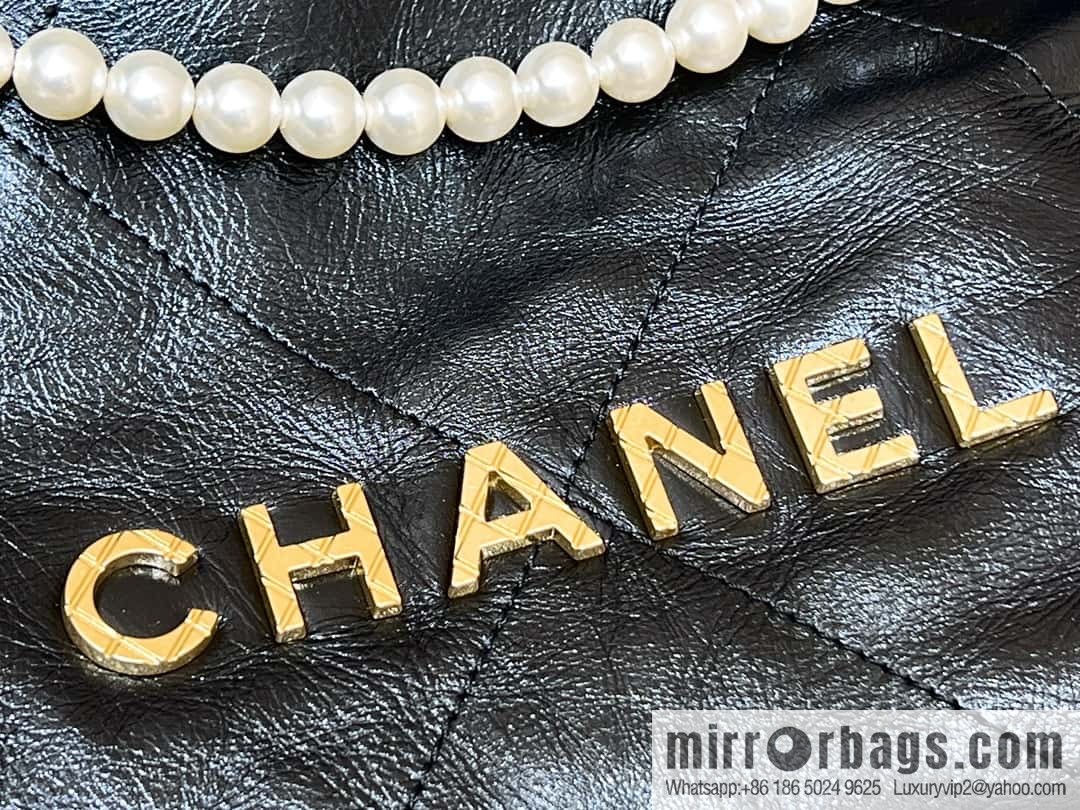 CHANEL 23S spring and summer series mini pearl 22 bags AS3980 black