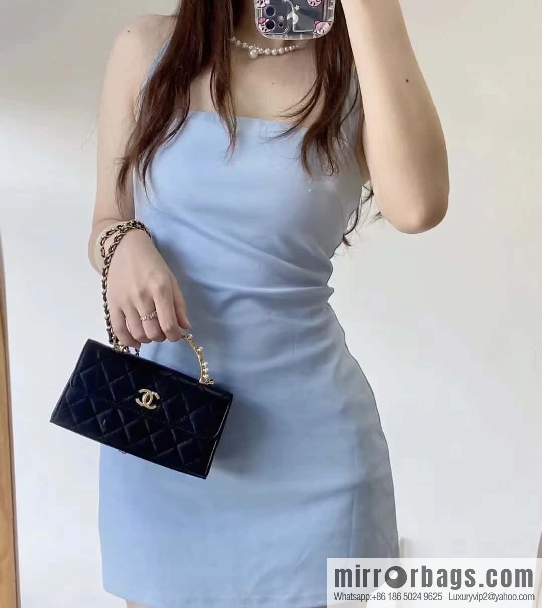 CHANEL 23B autumn and winter trailer series, diamond handle Kelly bag AP3512