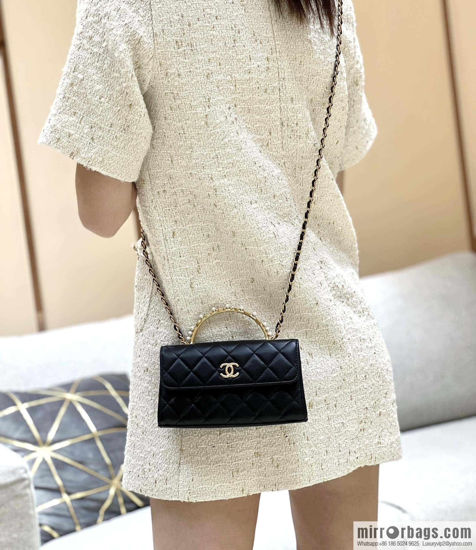 CHANEL 23B autumn and winter trailer series, diamond handle Kelly bag AP3512