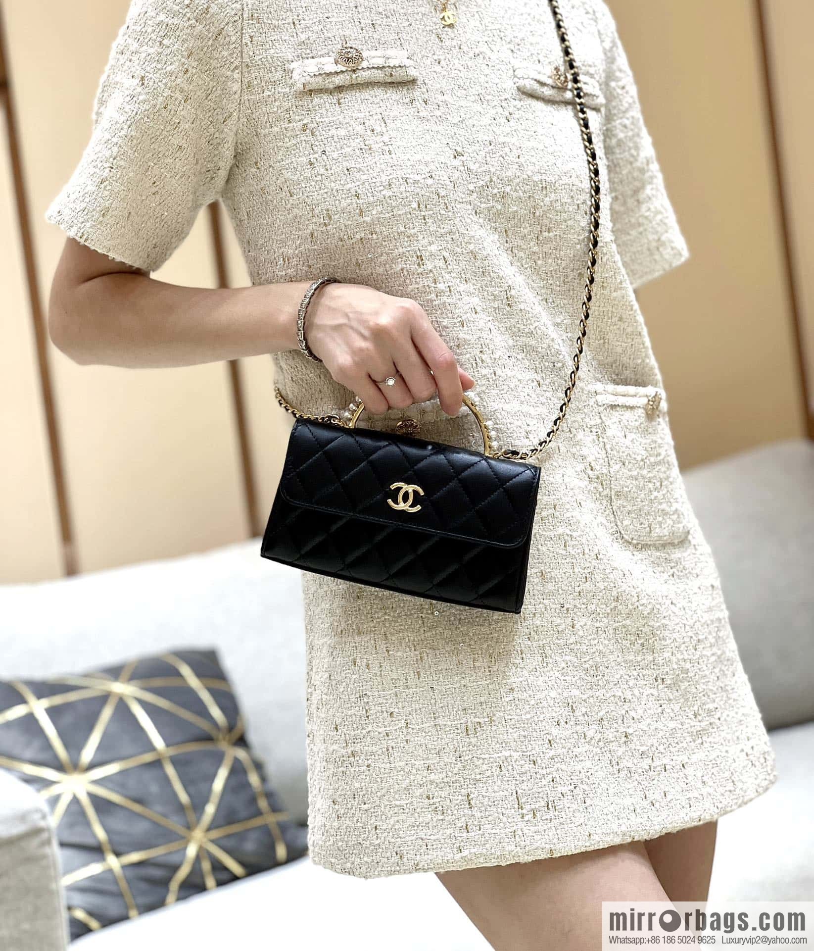 CHANEL 23B autumn and winter trailer series, diamond handle Kelly bag AP3512