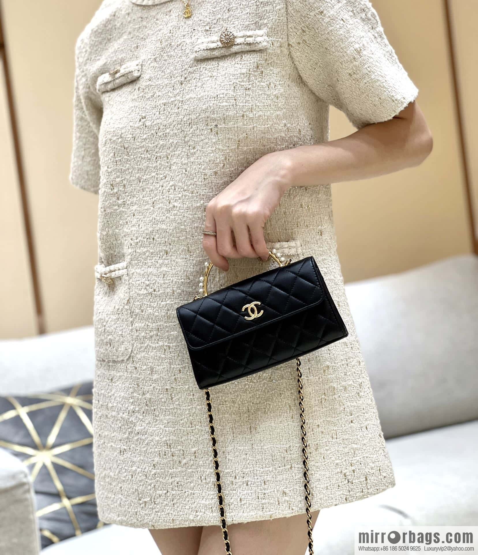 CHANEL 23B autumn and winter trailer series, diamond handle Kelly bag AP3512