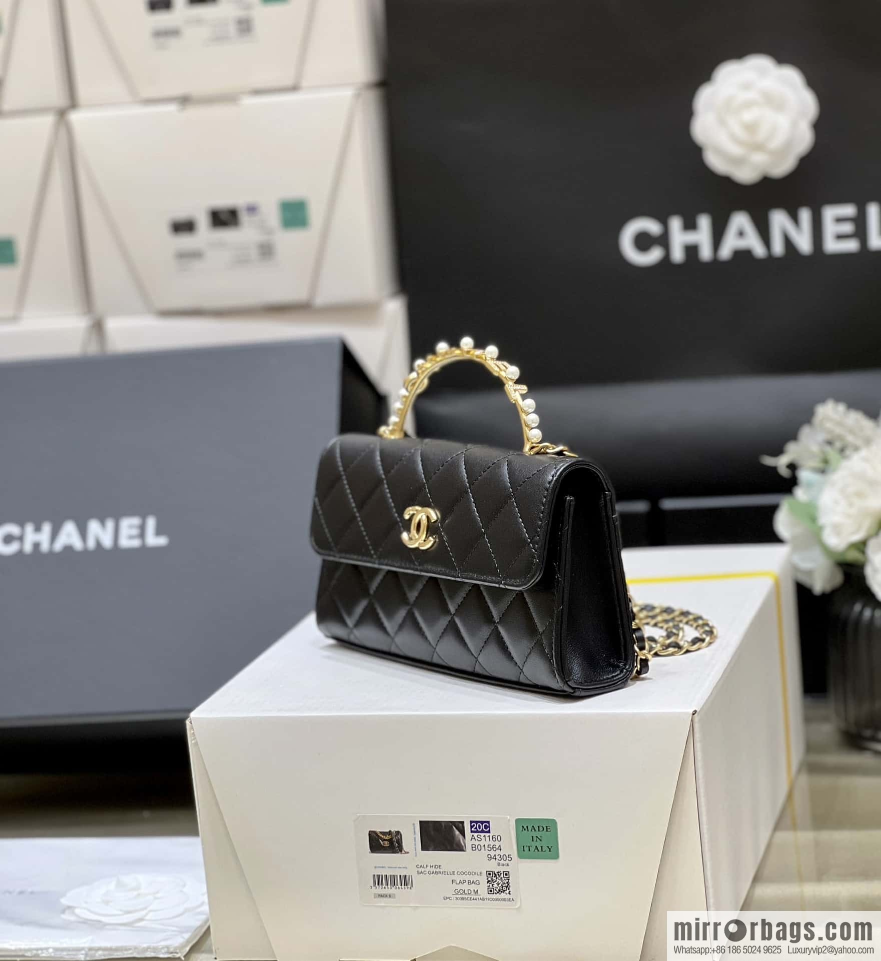 CHANEL 23B autumn and winter trailer series, diamond handle Kelly bag AP3512