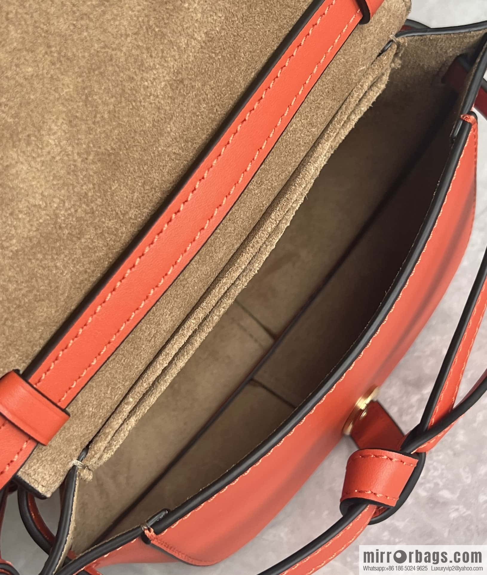 LOEWE letter wide shoulder strap saddle bag MiniGateDual handbag 0672