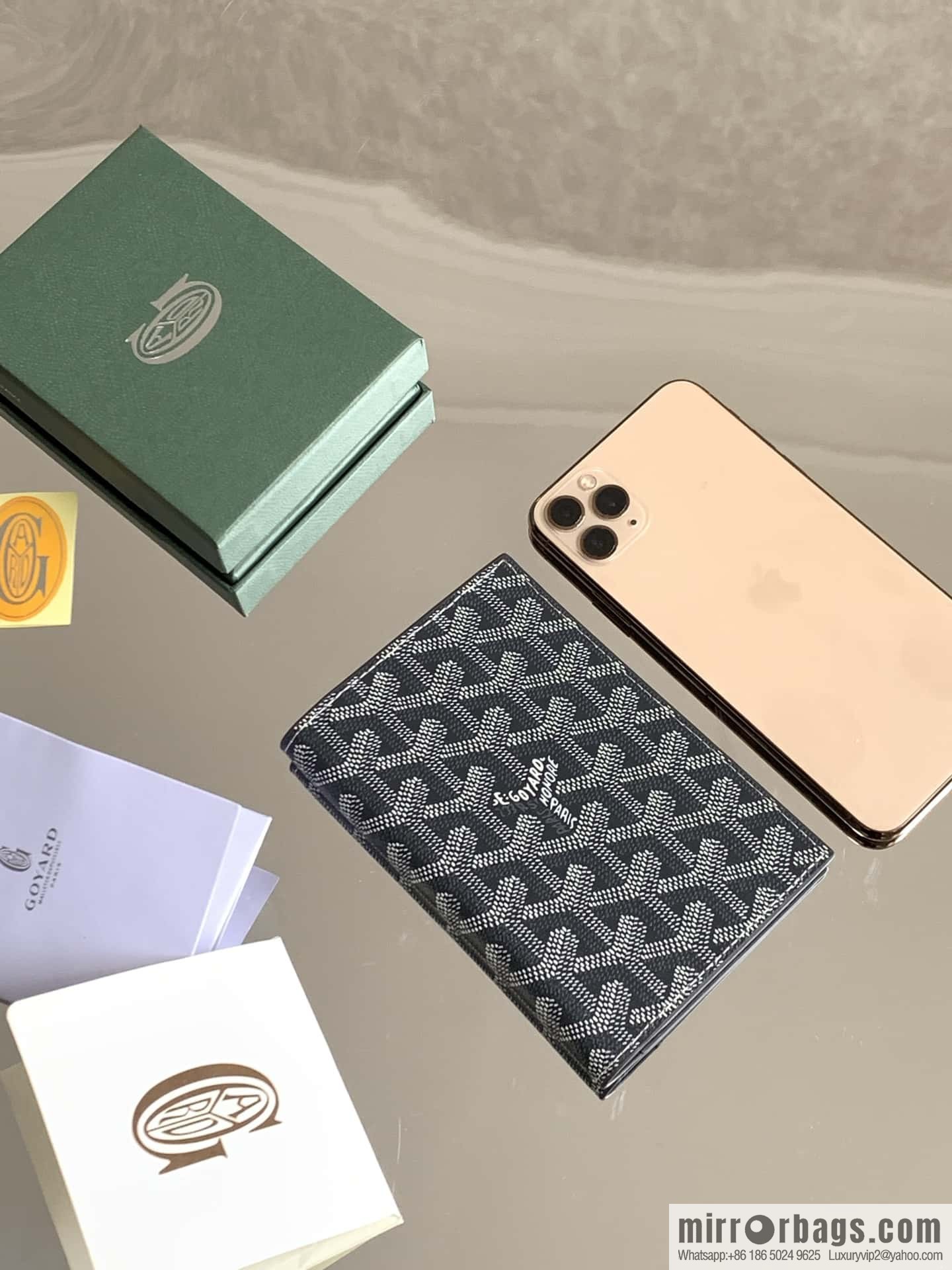 Goyard Grenelle passport holder 7706