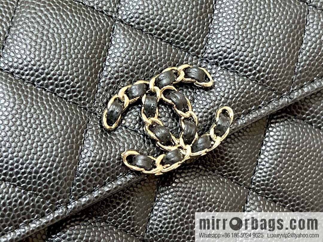 CHANEL 23P spring and summer trailer series Kelly leather handle bag AP3237 black