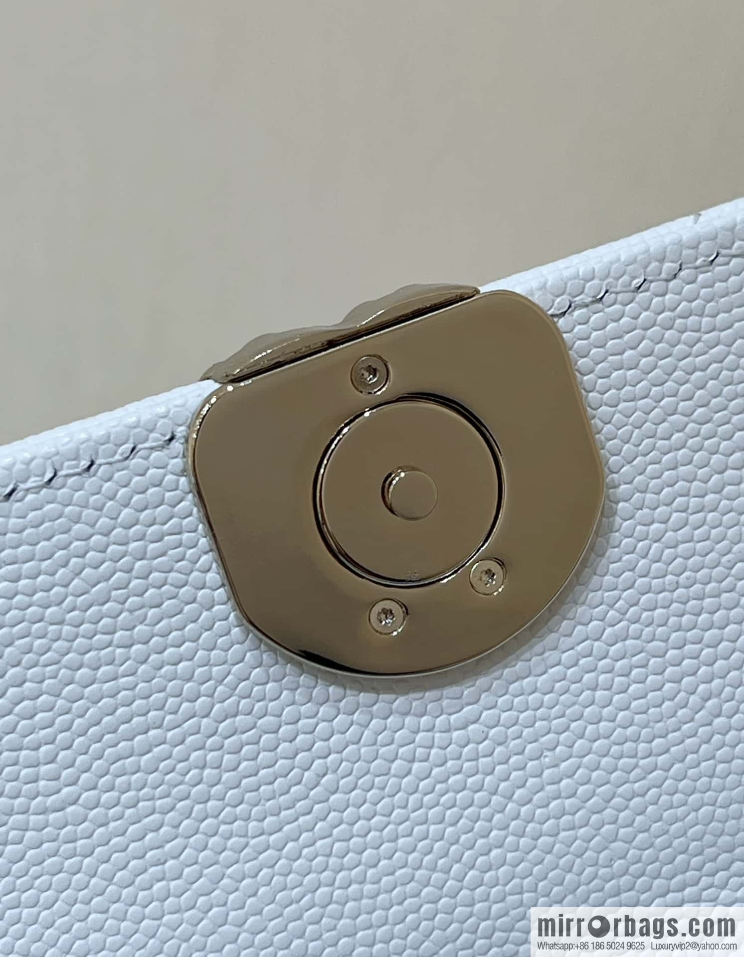 CHANEL 23P spring and summer trailer series Kelly leather handle bag AP3238 white