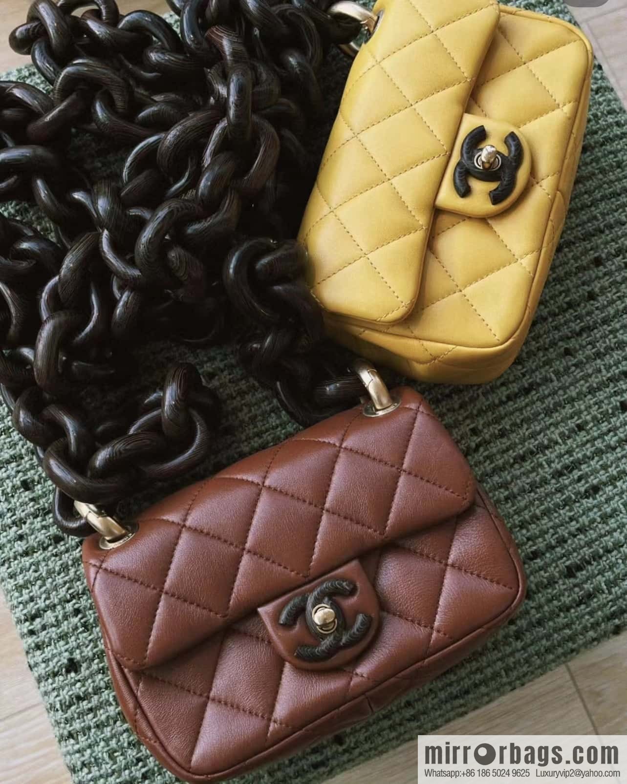 CHANEL 23A Premium Handicraft Series, Dakar mahogany cf mini bag AS4165