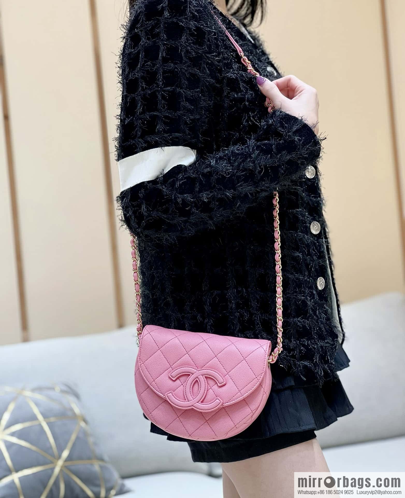 CHANEL 23P spring and summer trailer series, hidden big explosion saddle bag AS3867