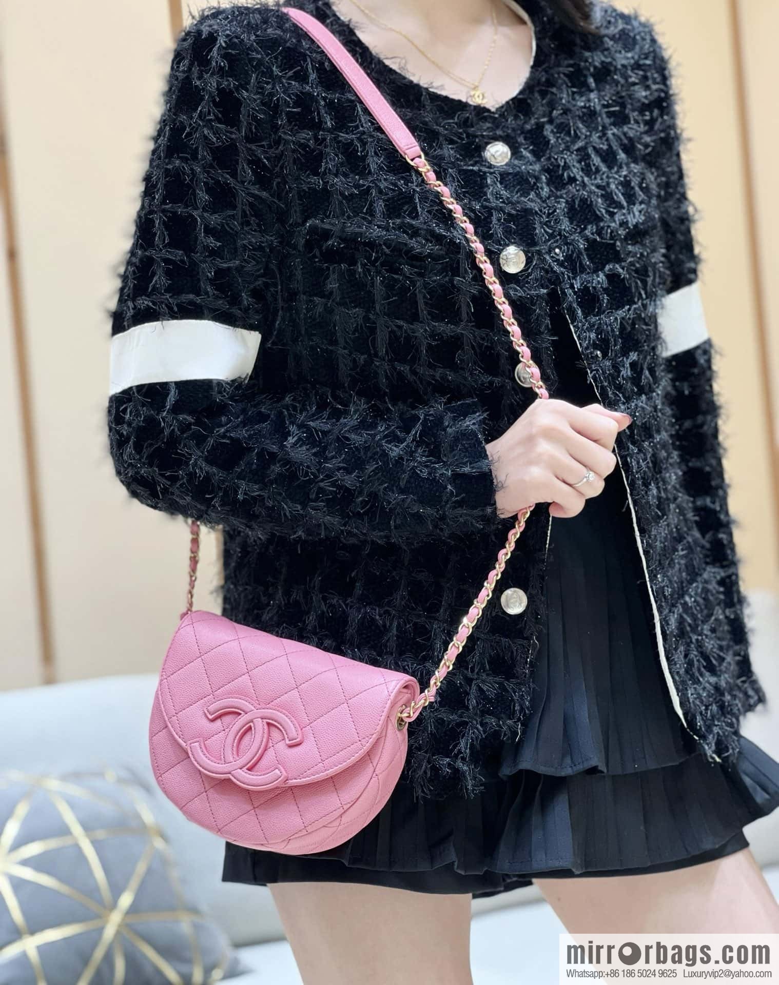 CHANEL 23P spring and summer trailer series, hidden big explosion saddle bag AS3867