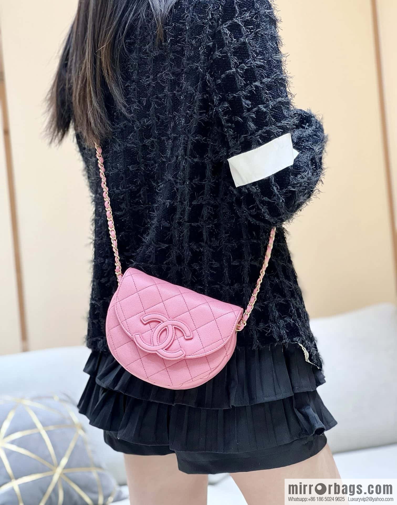 CHANEL 23P spring and summer trailer series, hidden big explosion saddle bag AS3867