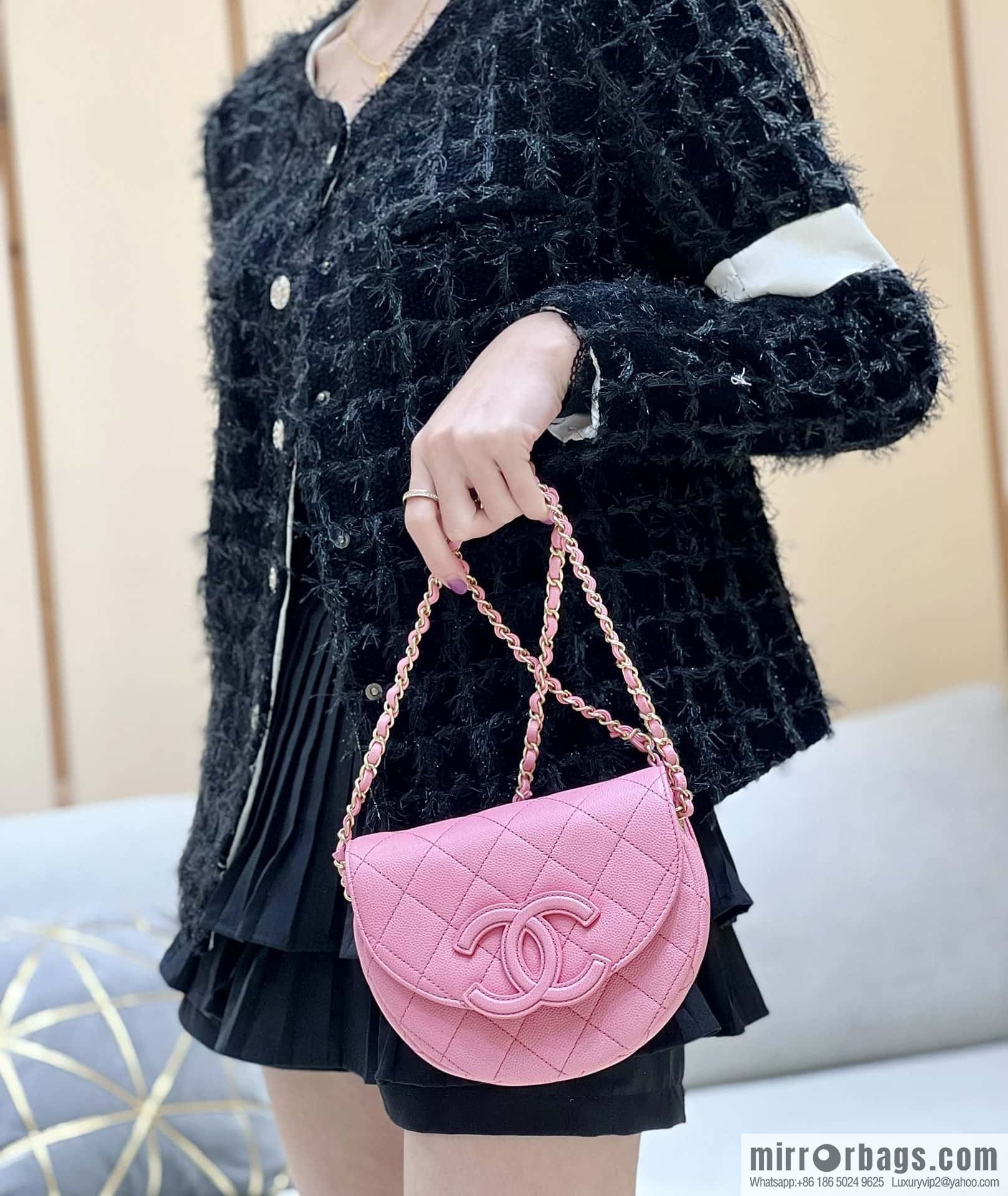 CHANEL 23P spring and summer trailer series, hidden big explosion saddle bag AS3867