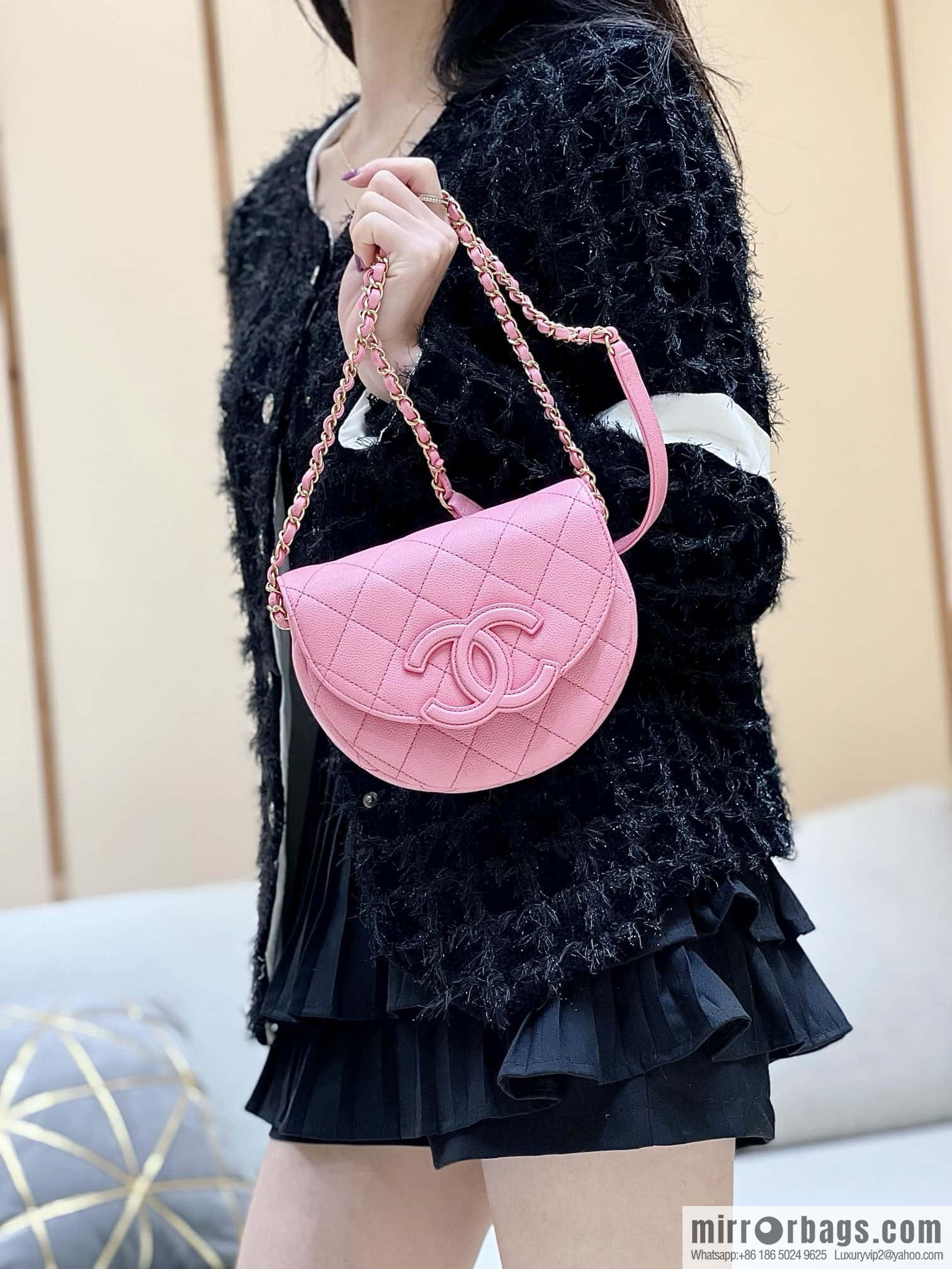 CHANEL 23P spring and summer trailer series, hidden big explosion saddle bag AS3867