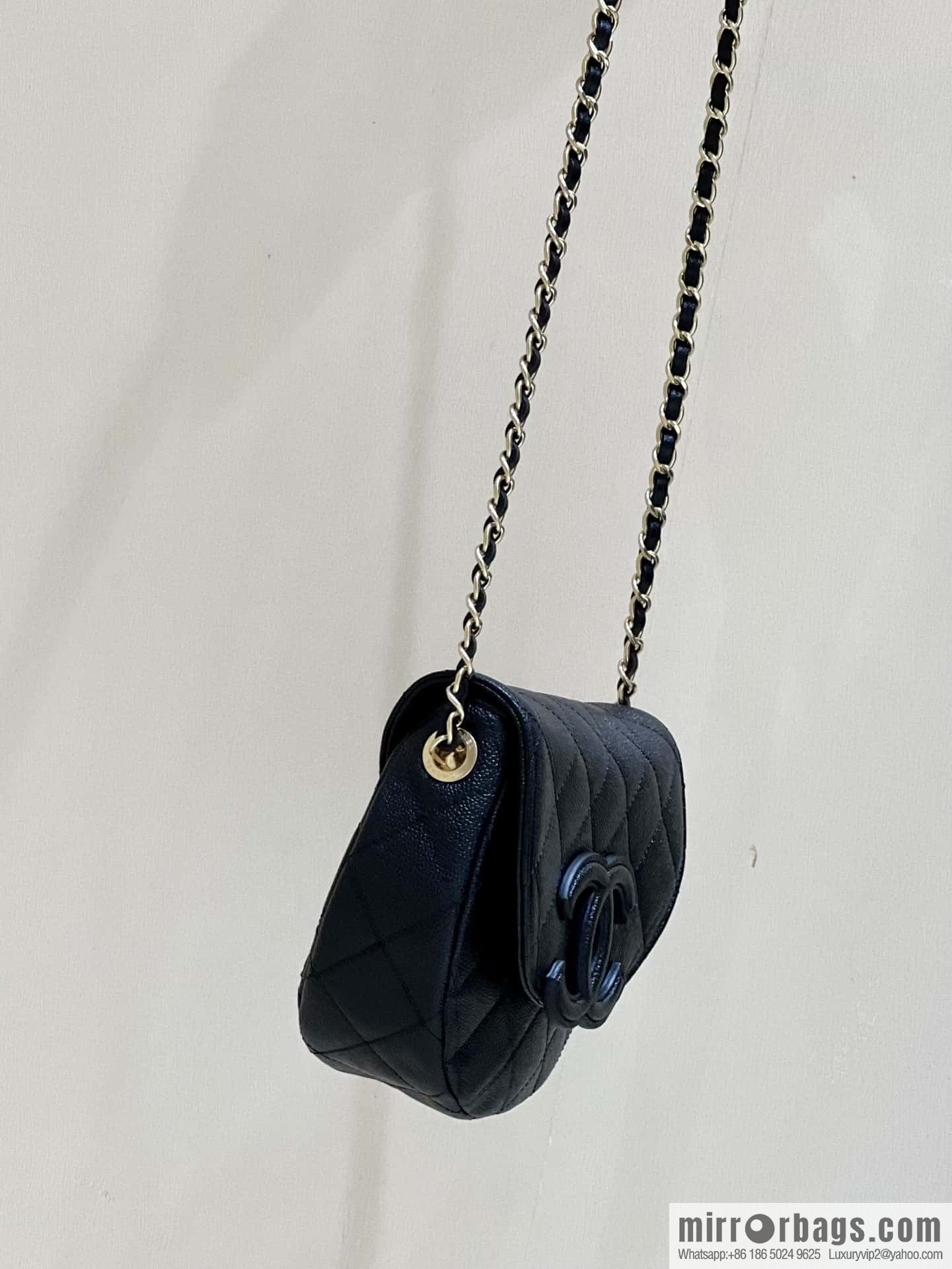 CHANEL 23P spring and summer trailer series, hidden big explosion saddle bag AS3867 black