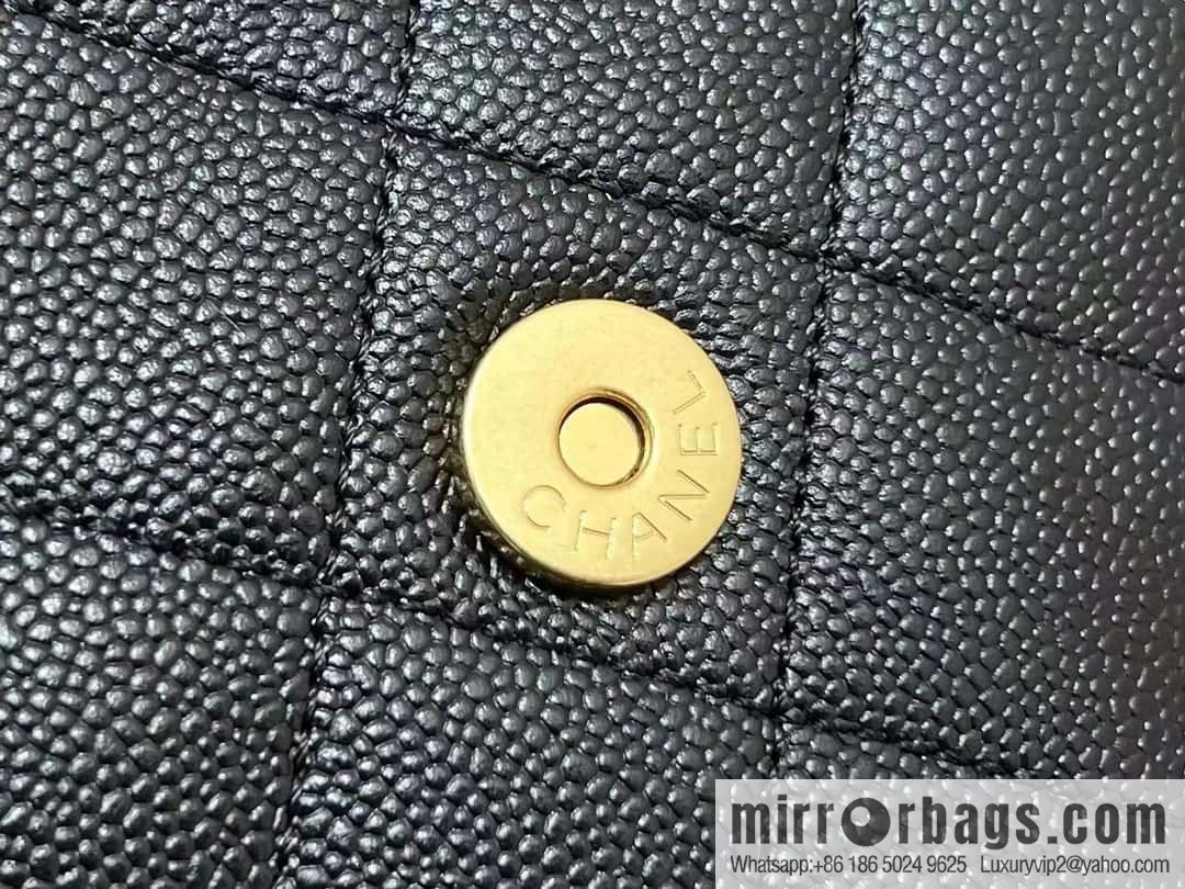 CHANEL 23P spring and summer trailer series, hidden big explosion saddle bag AS3867 black