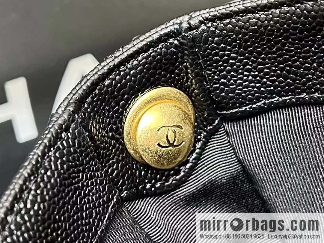 CHANEL 23P spring and summer trailer series, hidden big explosion saddle bag AS3867 black