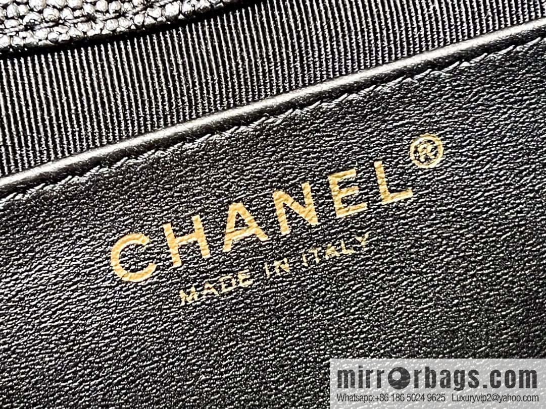 CHANEL 23P spring and summer trailer series, hidden big explosion saddle bag AS3867 black