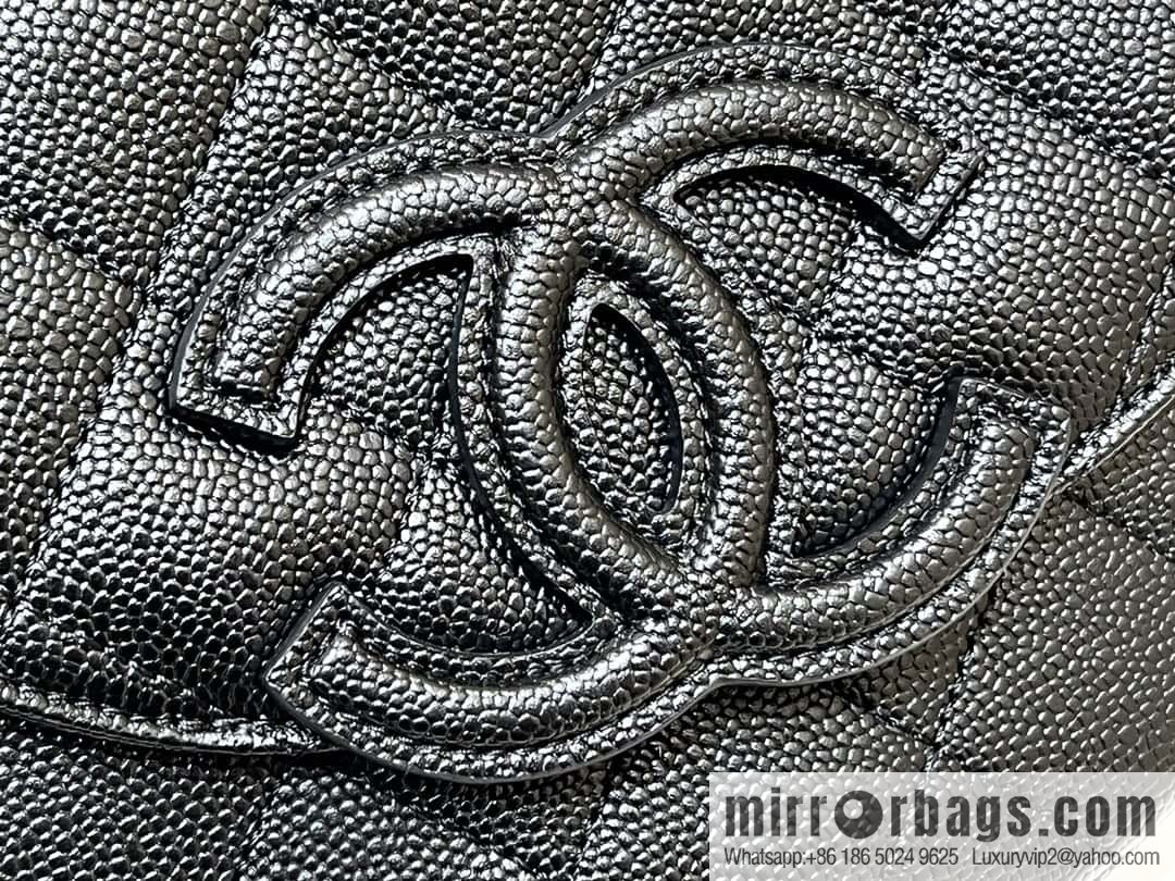 CHANEL 23P spring and summer trailer series, hidden big explosion saddle bag AS3867 black