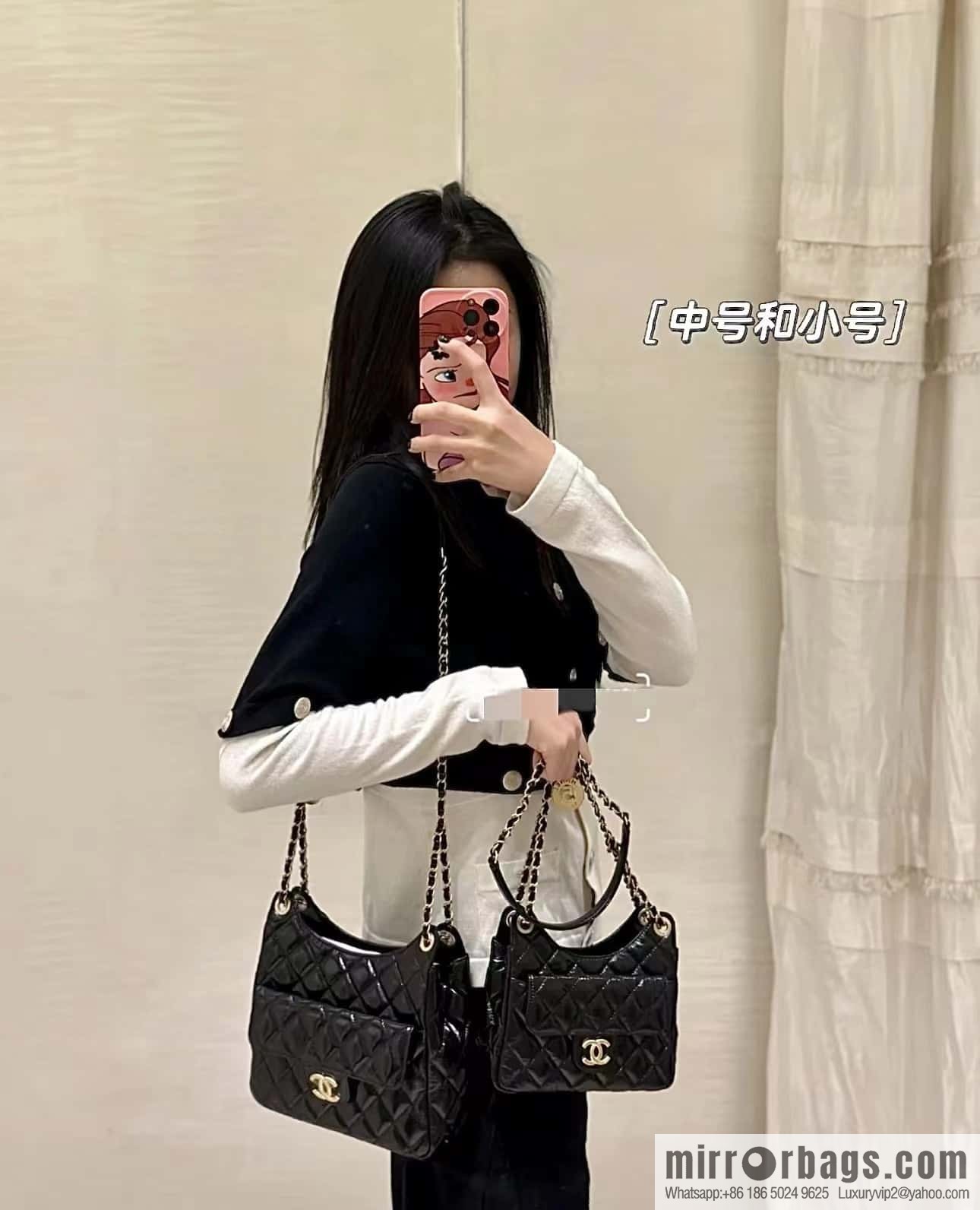 CHANEL 23C early spring vacation new No. 5 gold coin tag hobo hippie bag AS3690