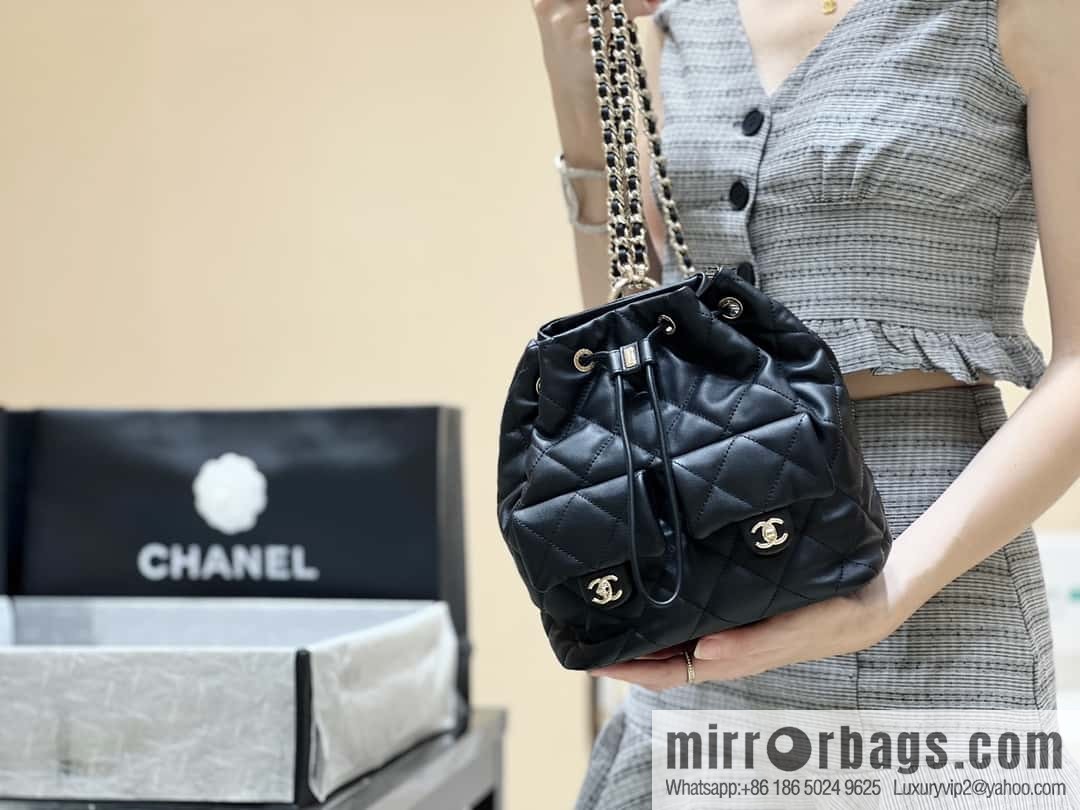 CHANEL 23B autumn and winter trailer series, double pocket double backpack AS4342