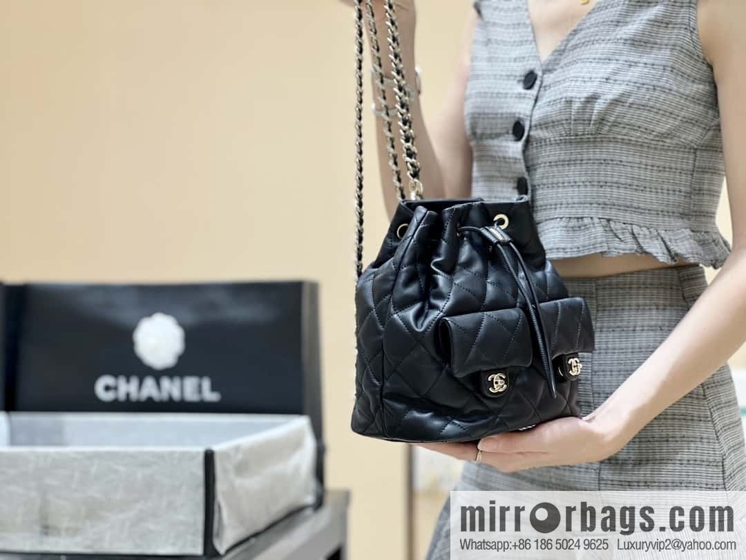 CHANEL 23B autumn and winter trailer series, double pocket double backpack AS4342