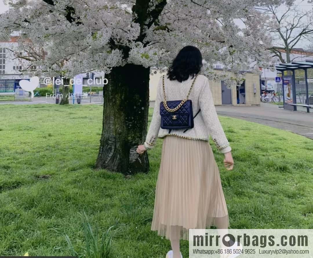 CHANEL 23S spring/summer series, double backpack AS4031