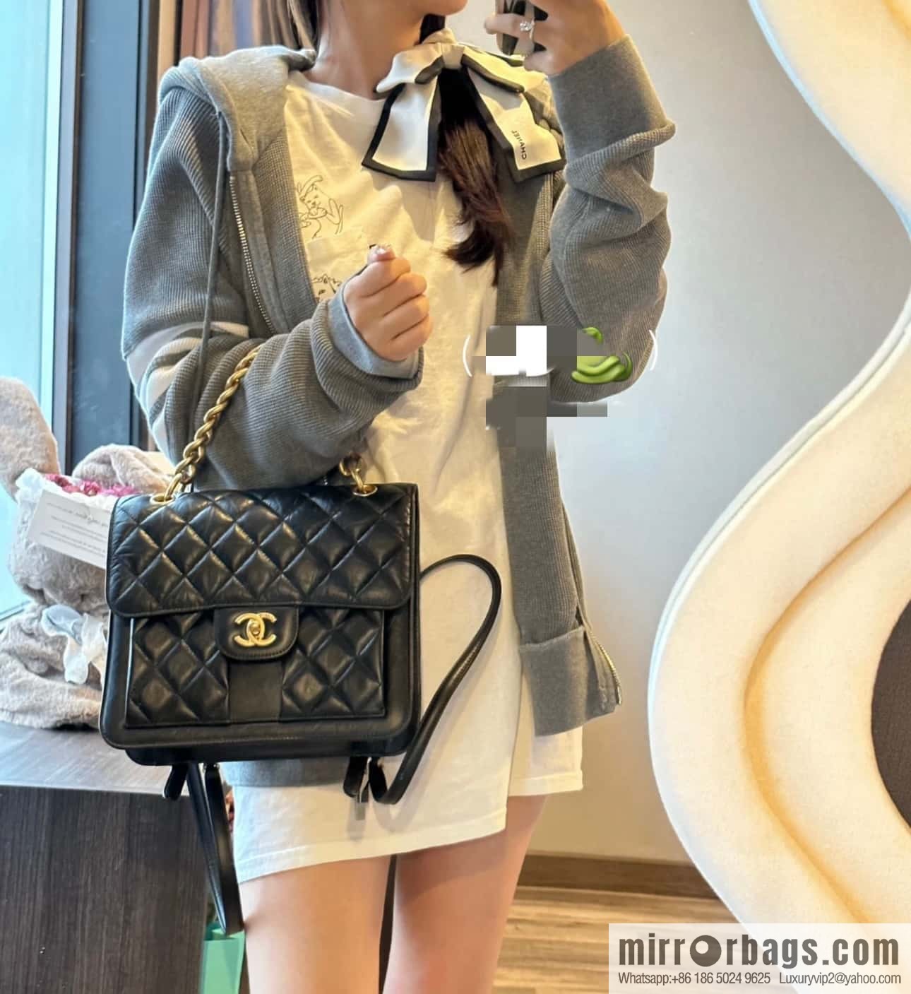 CHANEL 23S spring/summer series, double backpack AS4031