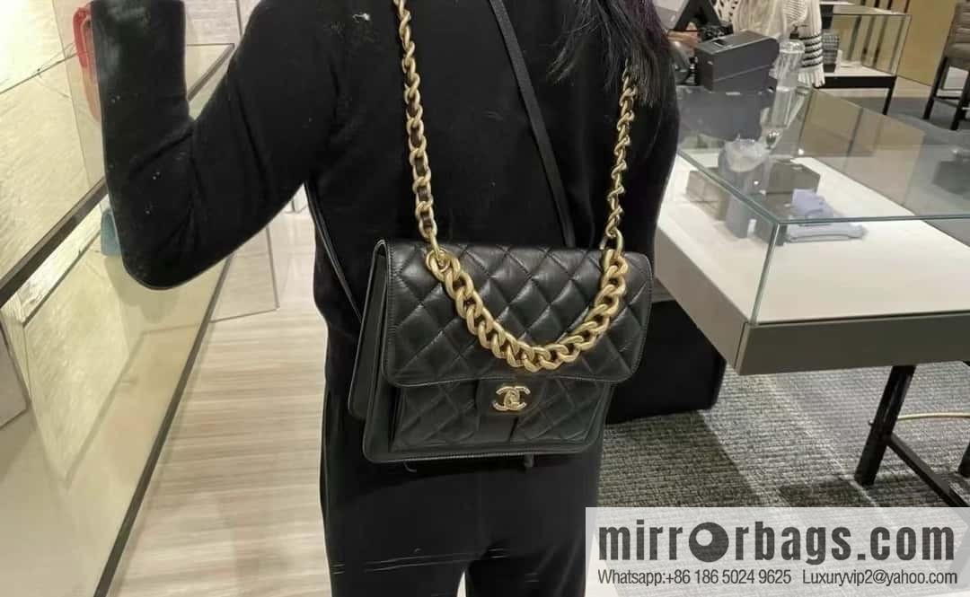 CHANEL 23S spring/summer series, double backpack AS4031
