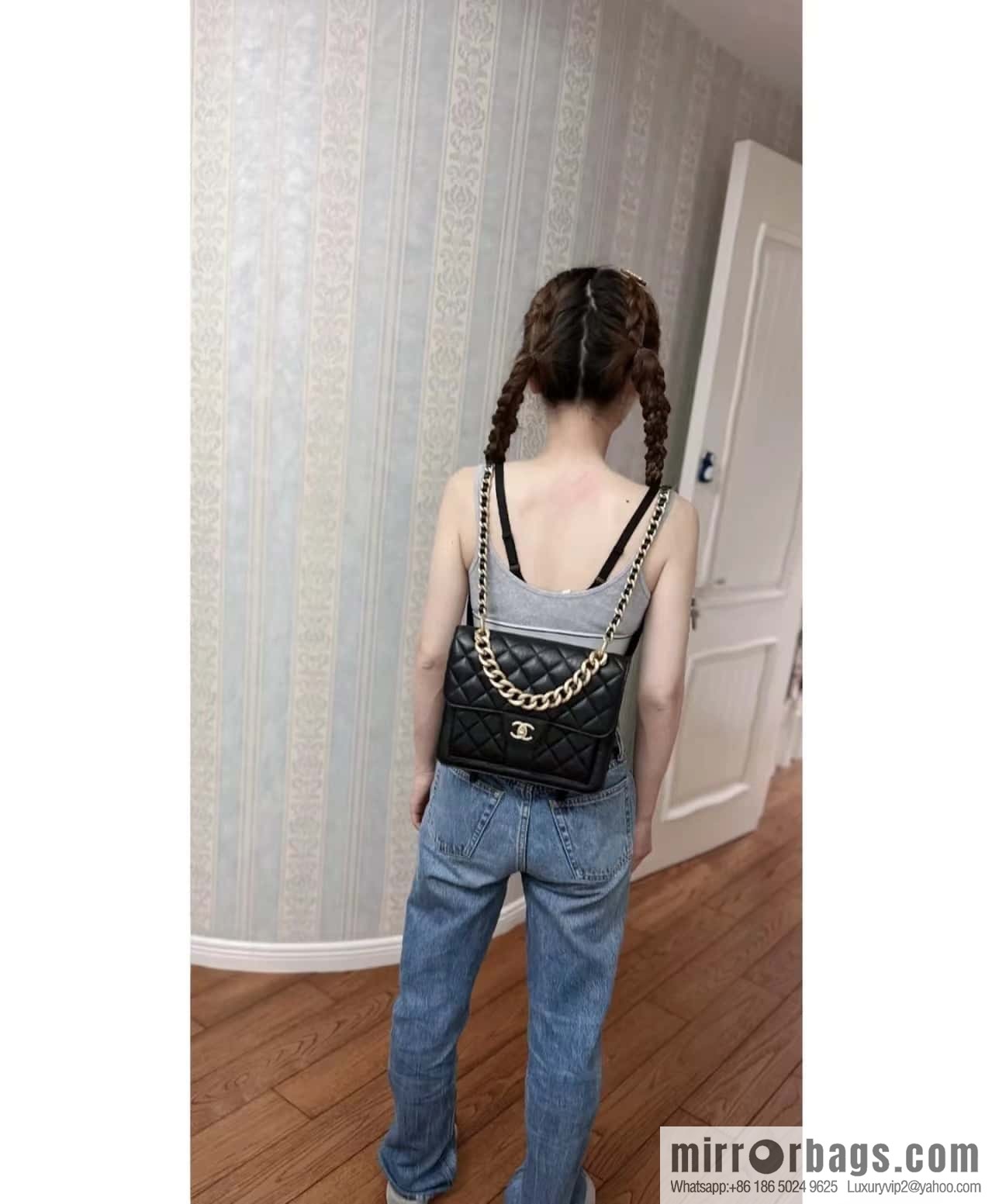 CHANEL 23S spring/summer series, double backpack AS4031