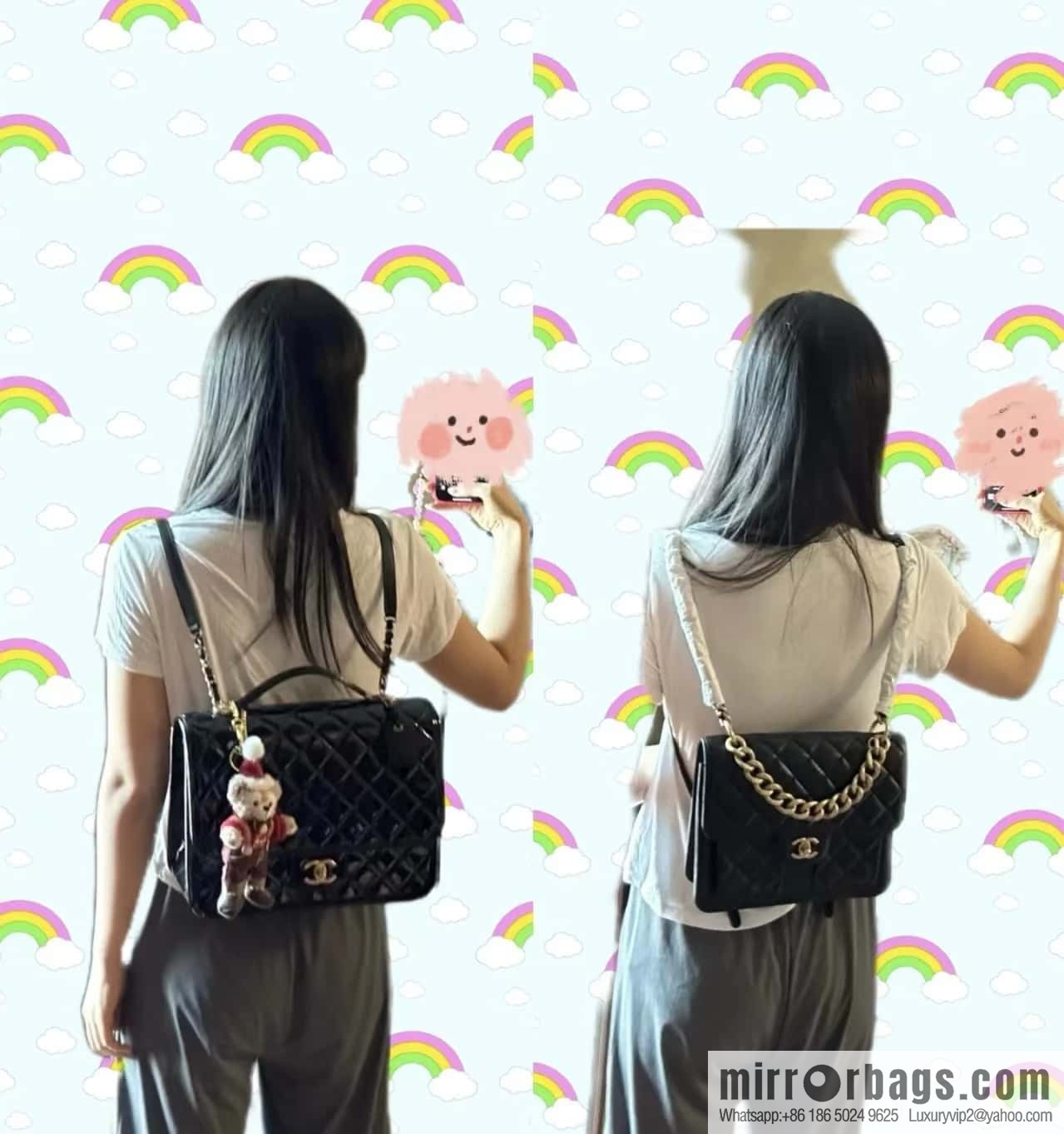 CHANEL 23S spring/summer series, double backpack AS4031